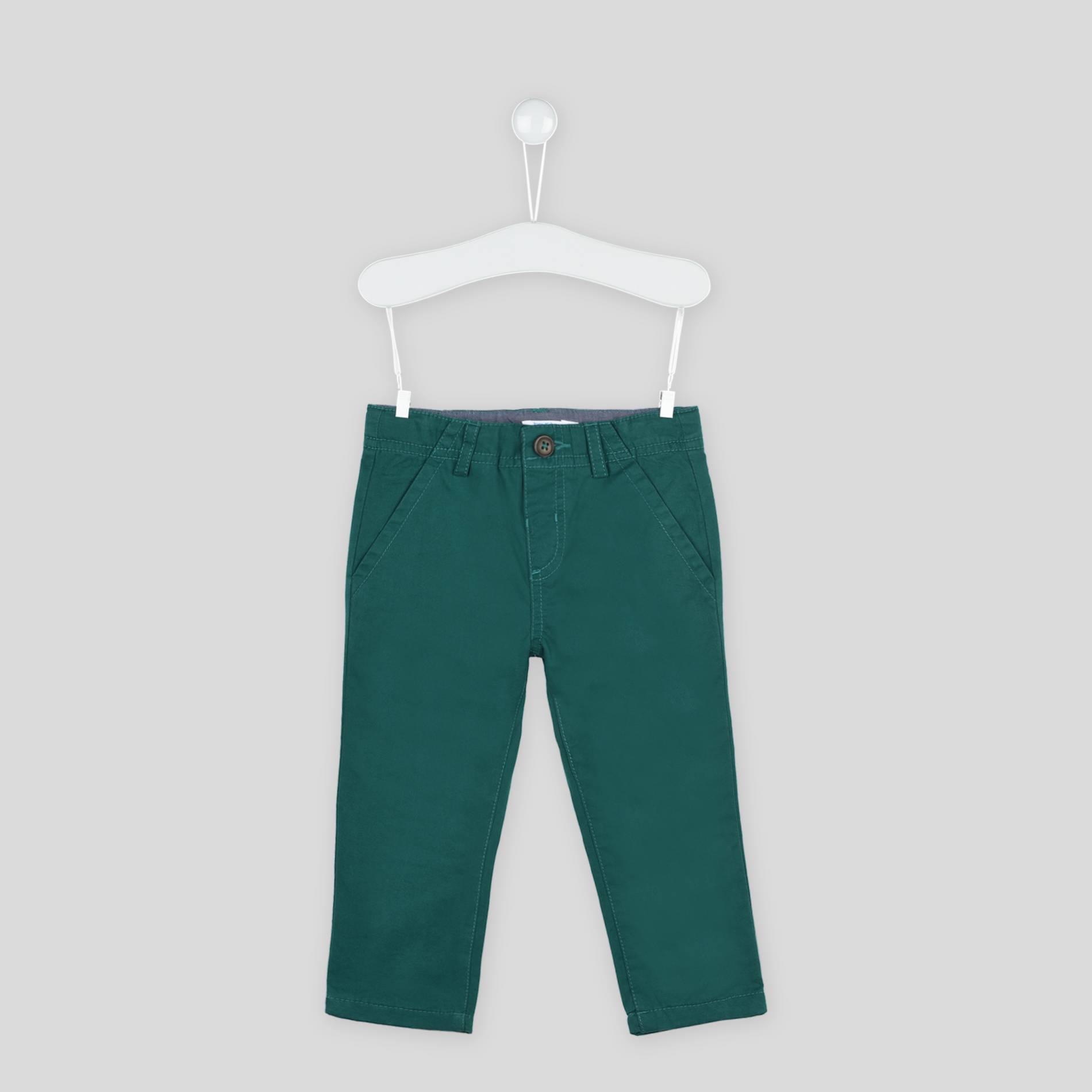 Pantalon twill doublé, Vert foncé, large image number 0.0