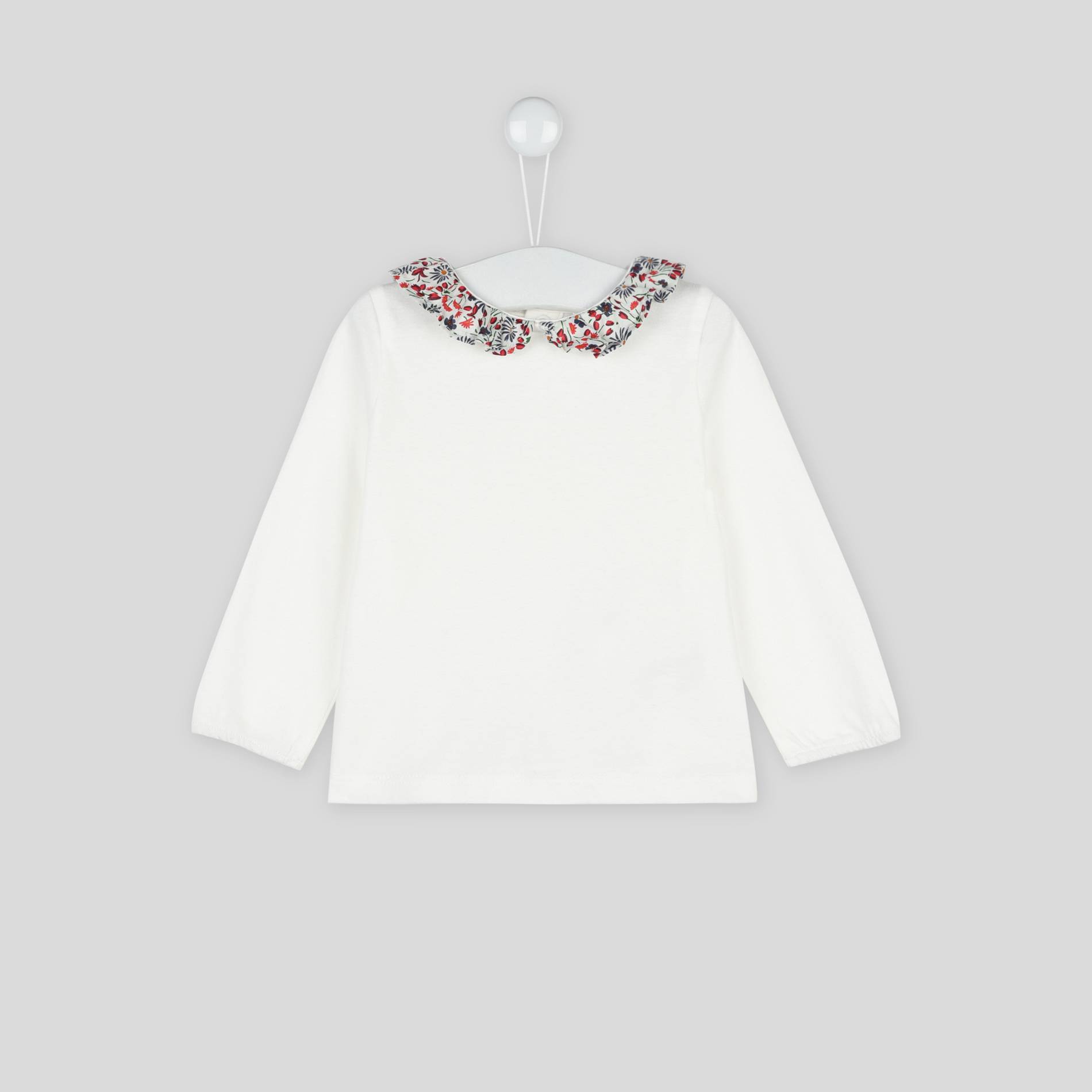 Blouse imprimée, Ecru, large image number 0.0