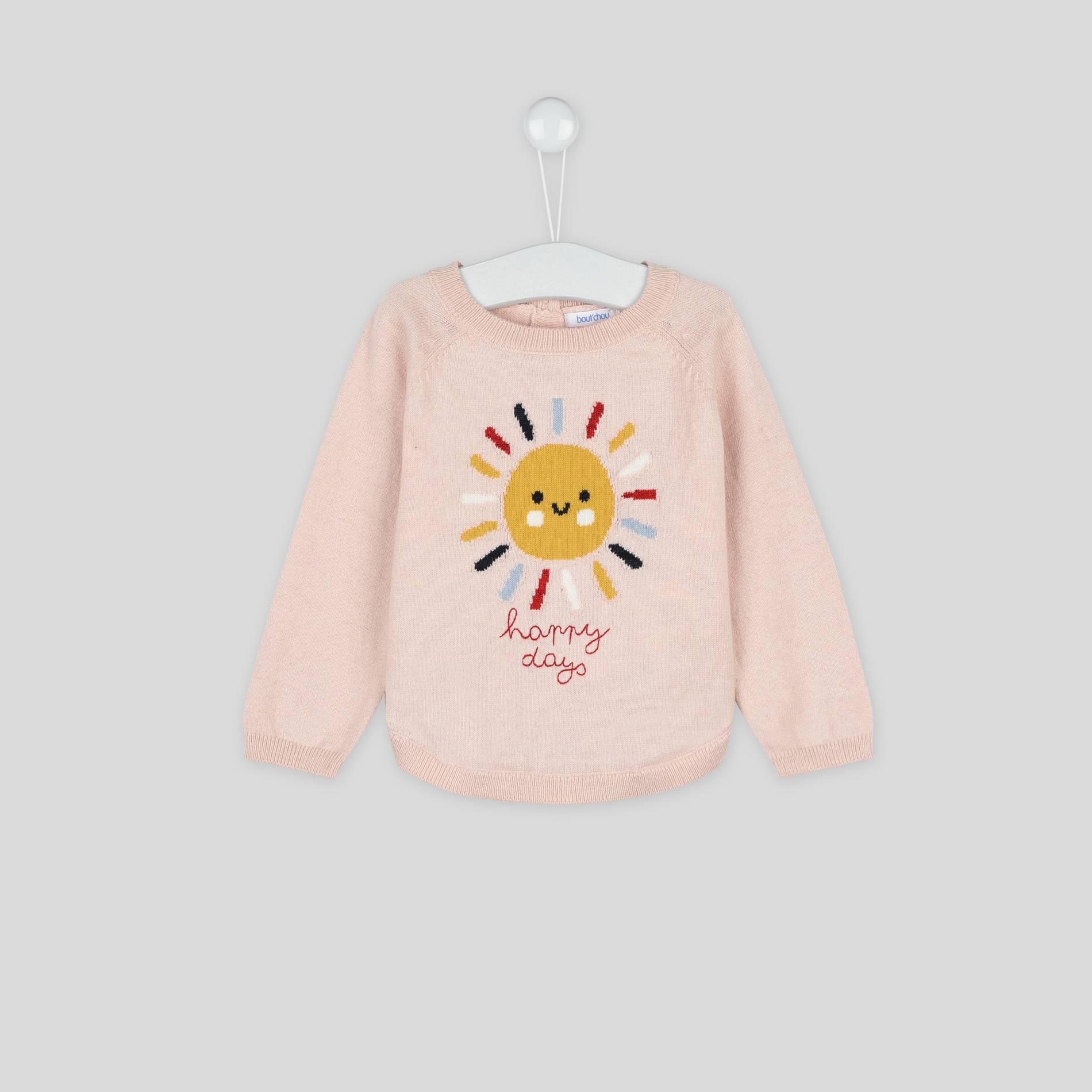 Pull intarsia, Rose pâle, large image number 0