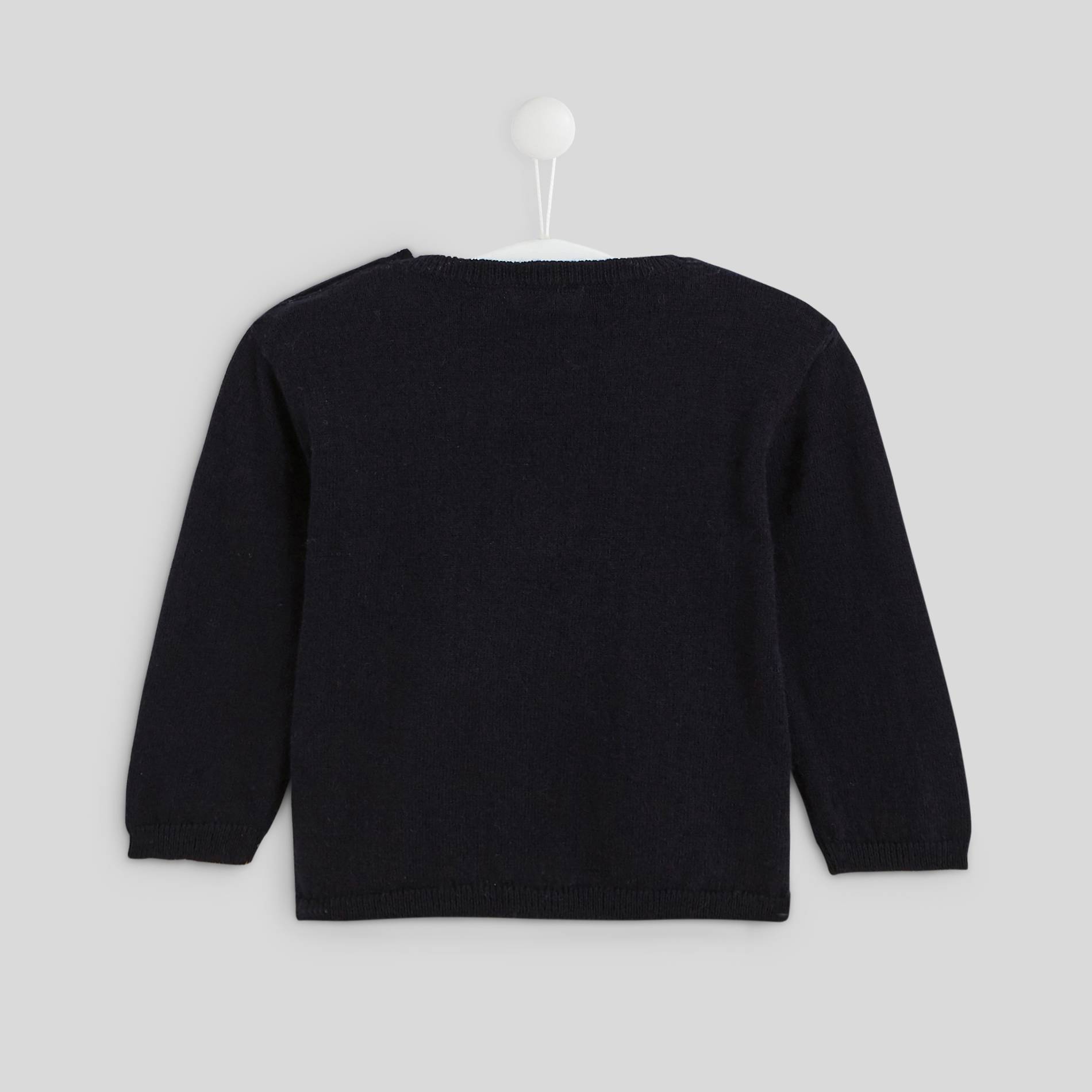Pull intarsia, Bleu marine, large image number 1