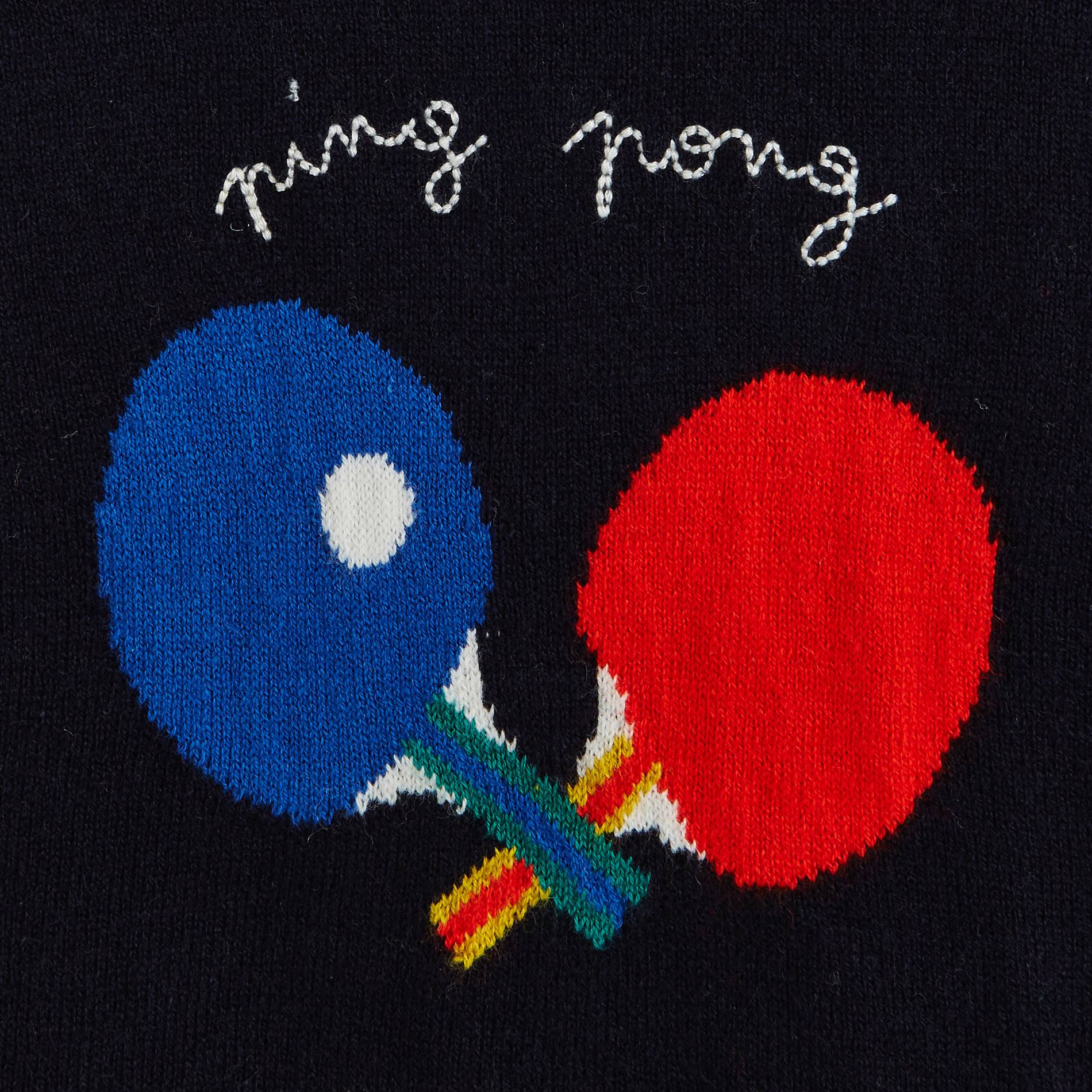 Pull intarsia, Bleu marine, large image number 2