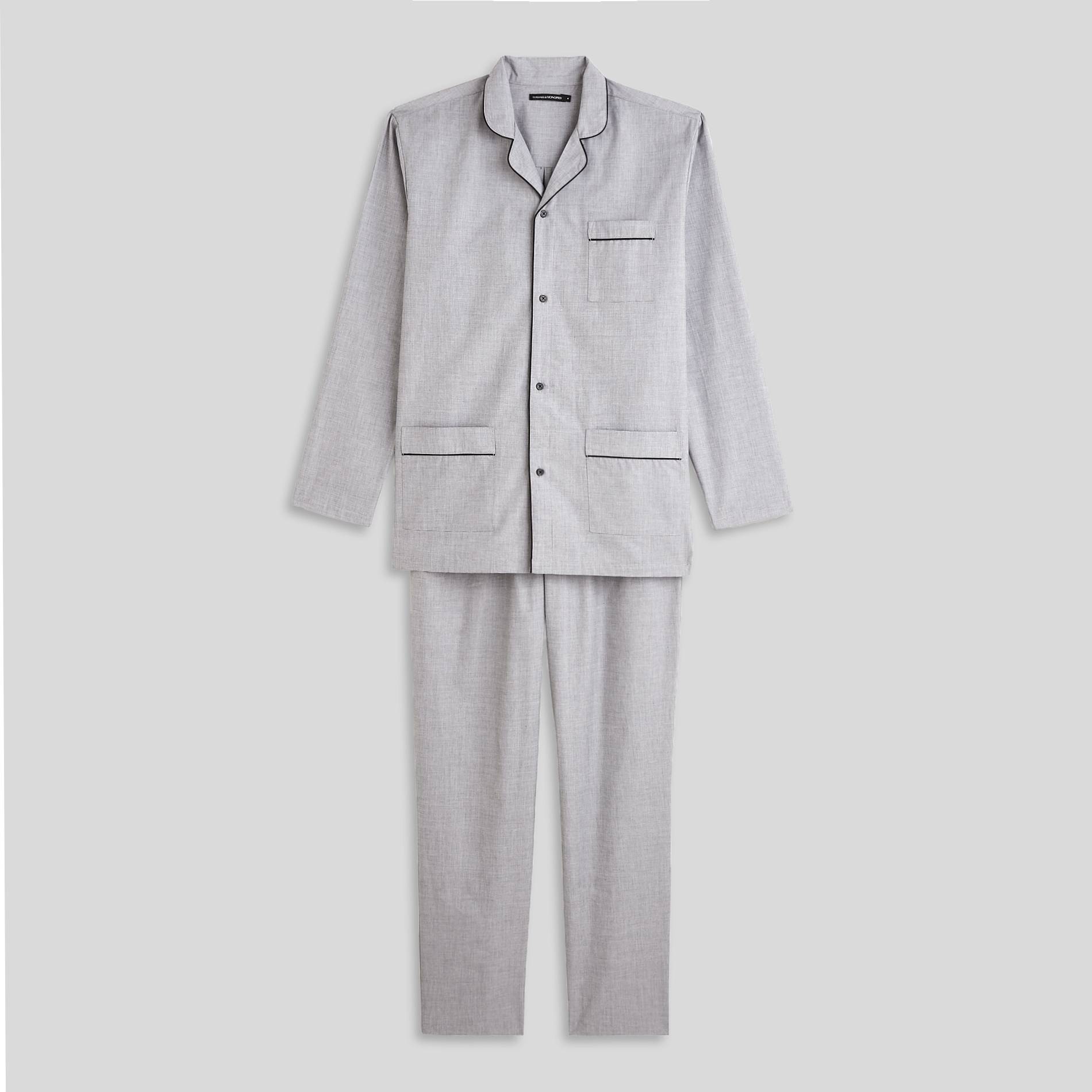 Ensemble pyjama long en coton, Argent, large image number 8