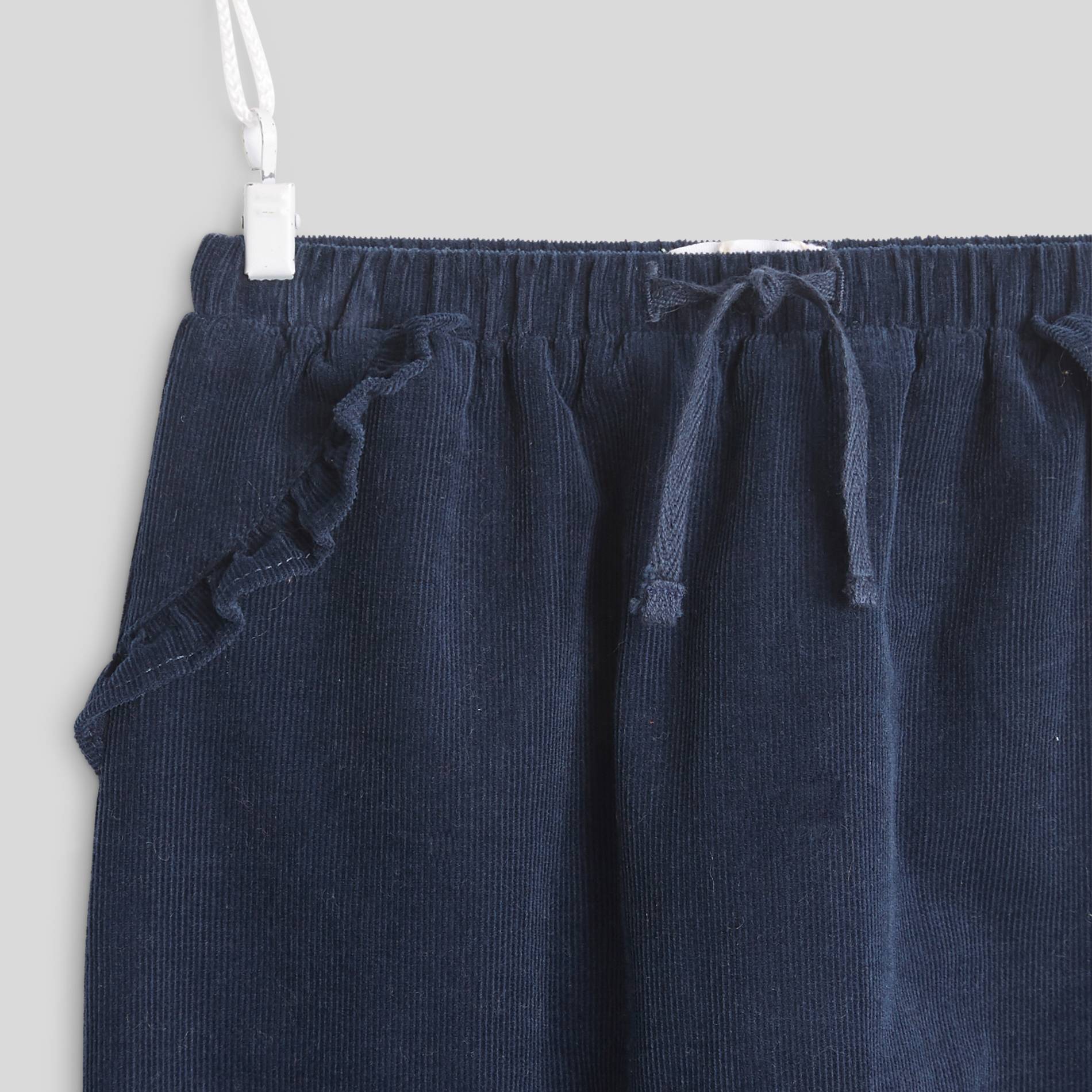 Pantalon en velours à volants, Bleu marine, large image number 2.0