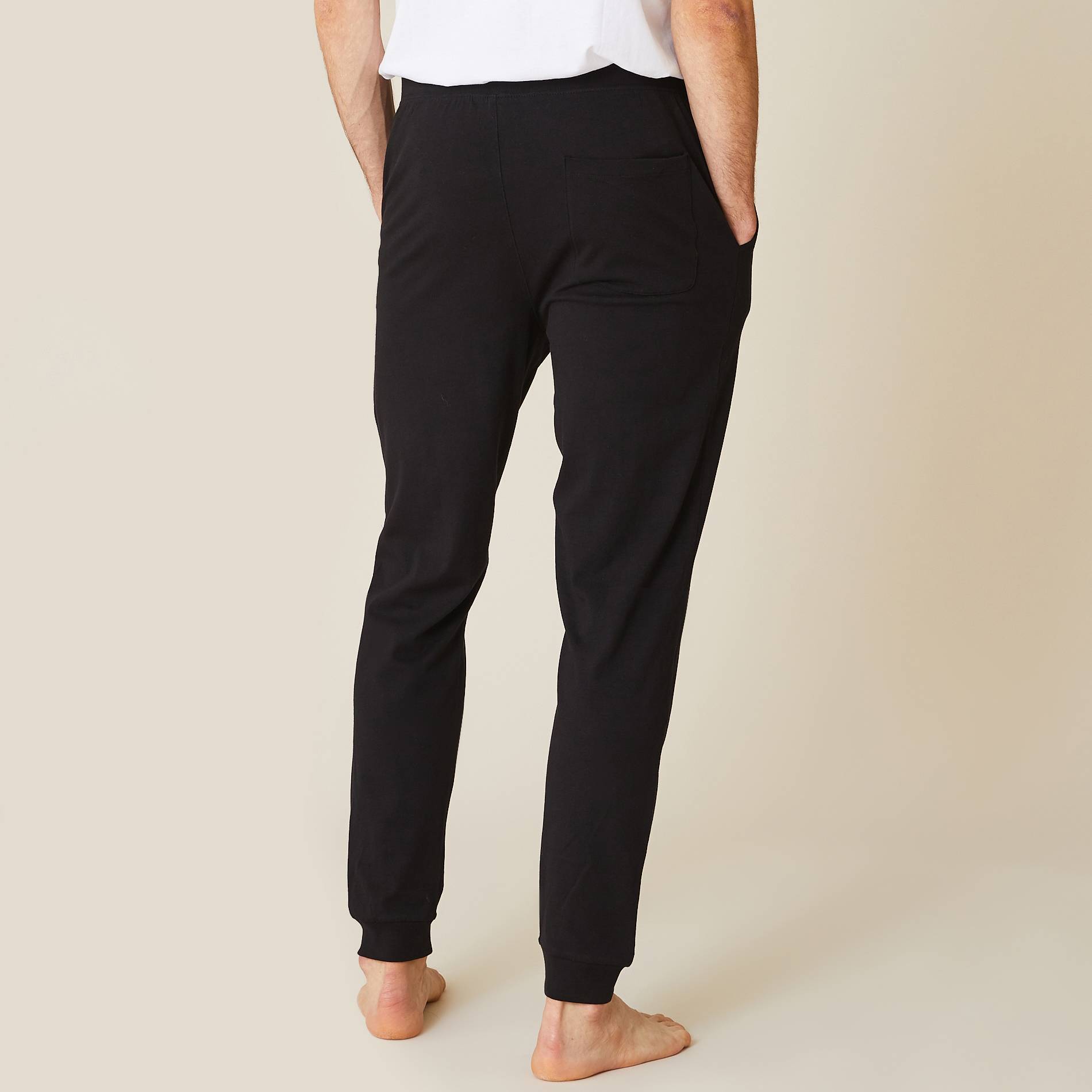 Bas de pyjama en jersey de coton BIO, Noir, large image number 4.0