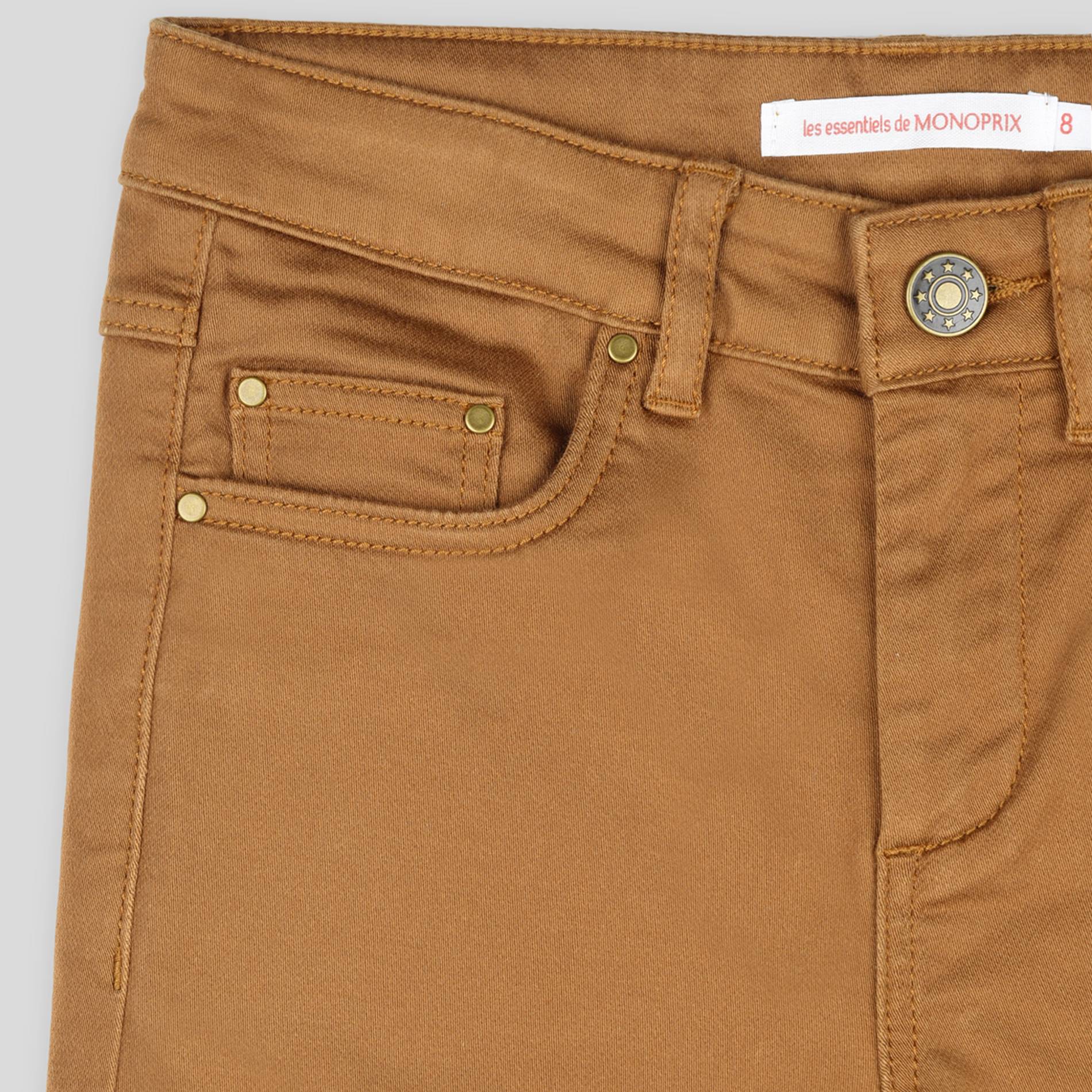 Pantalon en maille confortable contenant du coton BIO, Caramel, large image number 2