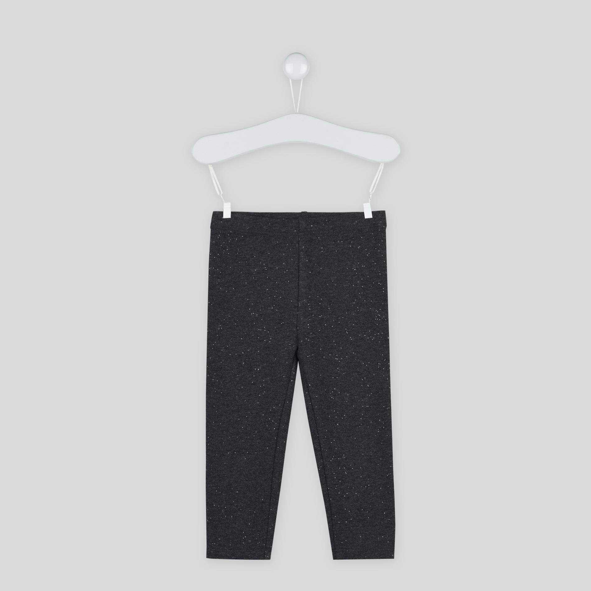 Legging chaud en lurex et coton BIO, Gris foncé, large image number 0