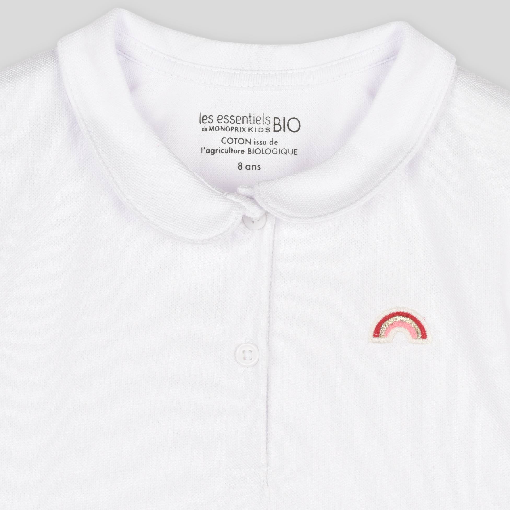 Polo en coton BIO, Blanc, large image number 2