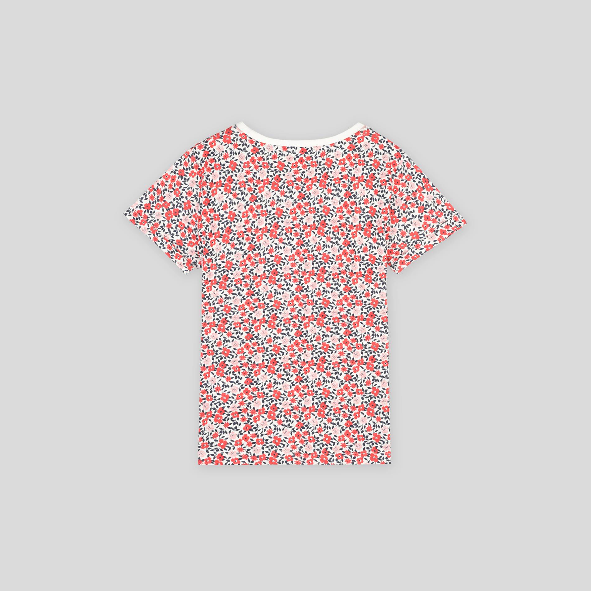 T-shirt manches courtes imprimé en coton BIO, Ecru, large image number 1.0