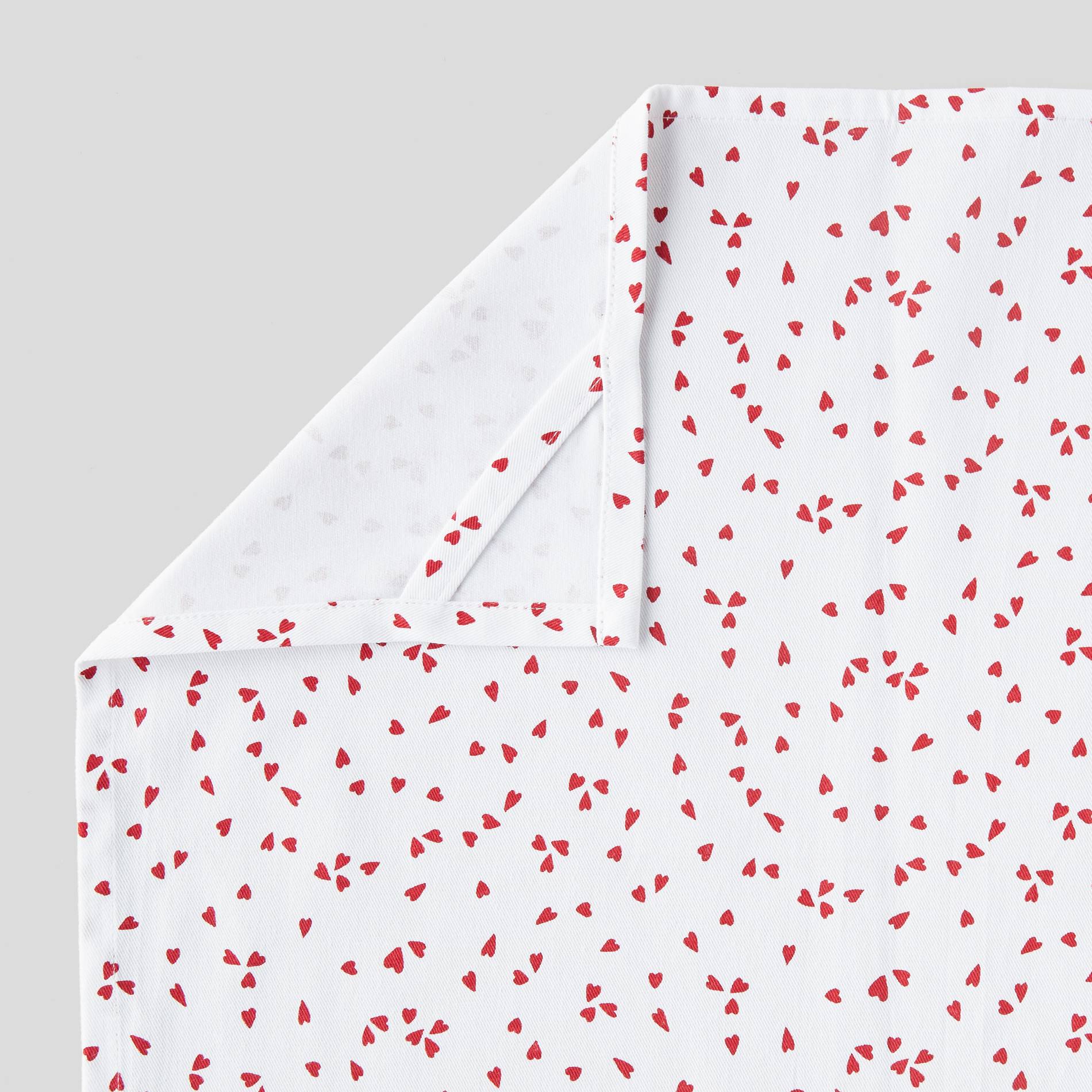 Torchon, motif coeur, Cerise, large image number 1