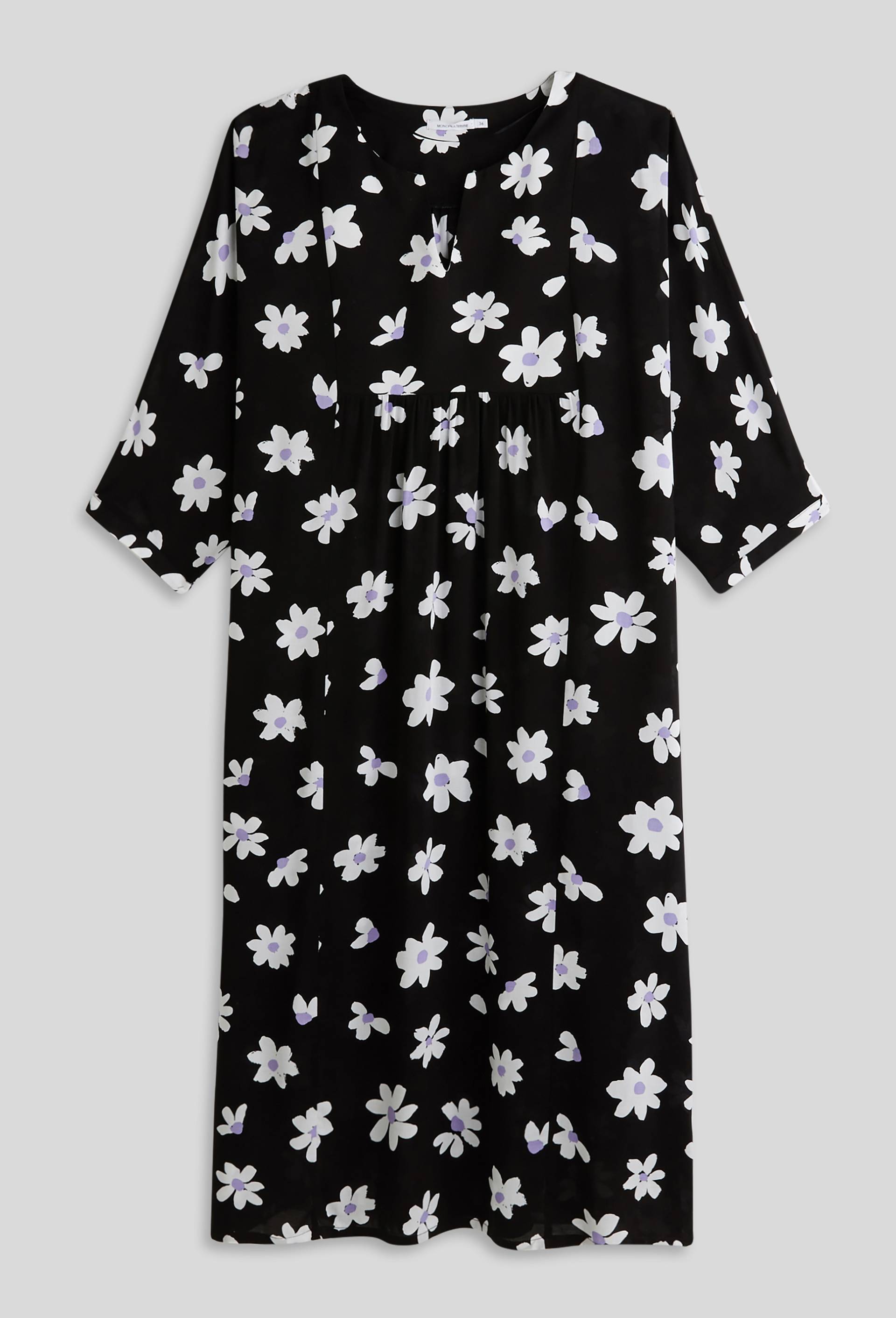 Chemise de nuit imprim{e, Noir, large image number 2
