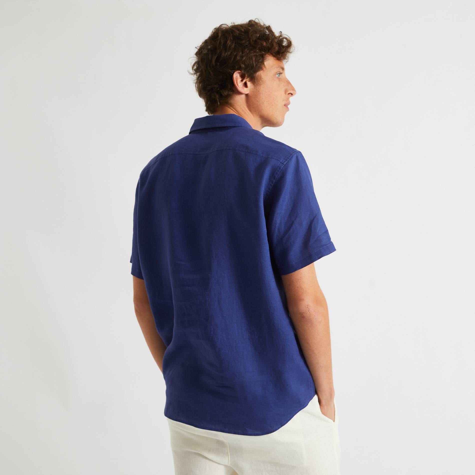 Chemise en lin, Indigo, large image number 1