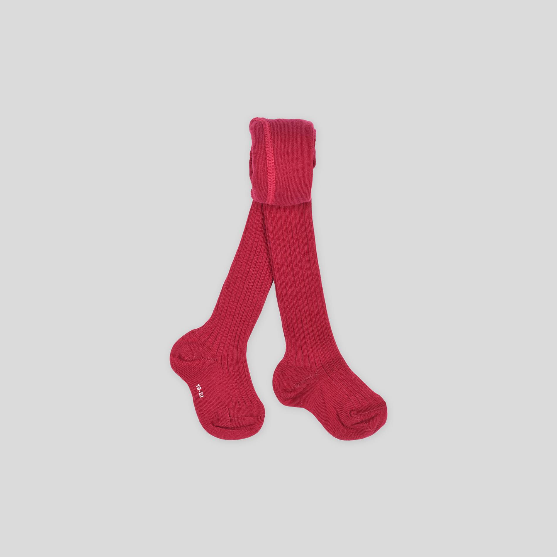 Collant cote contenant du coton BIO, Fuchsia, large image number 0