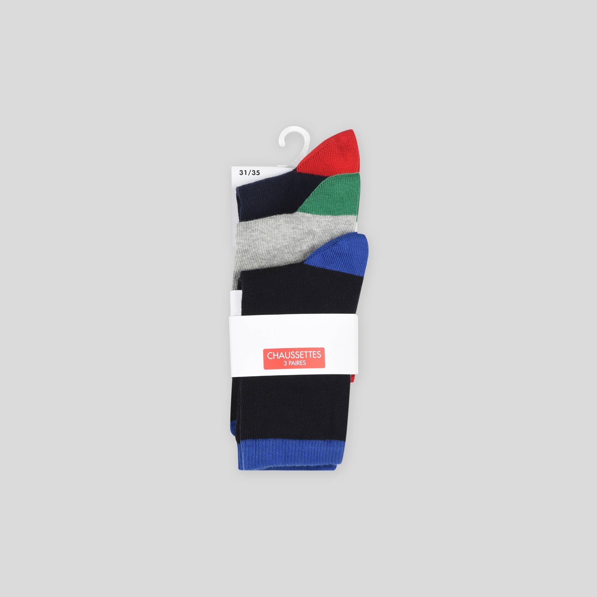 Lot de 3 chaussettes contenant du coton BIO, Noir, large image number 0