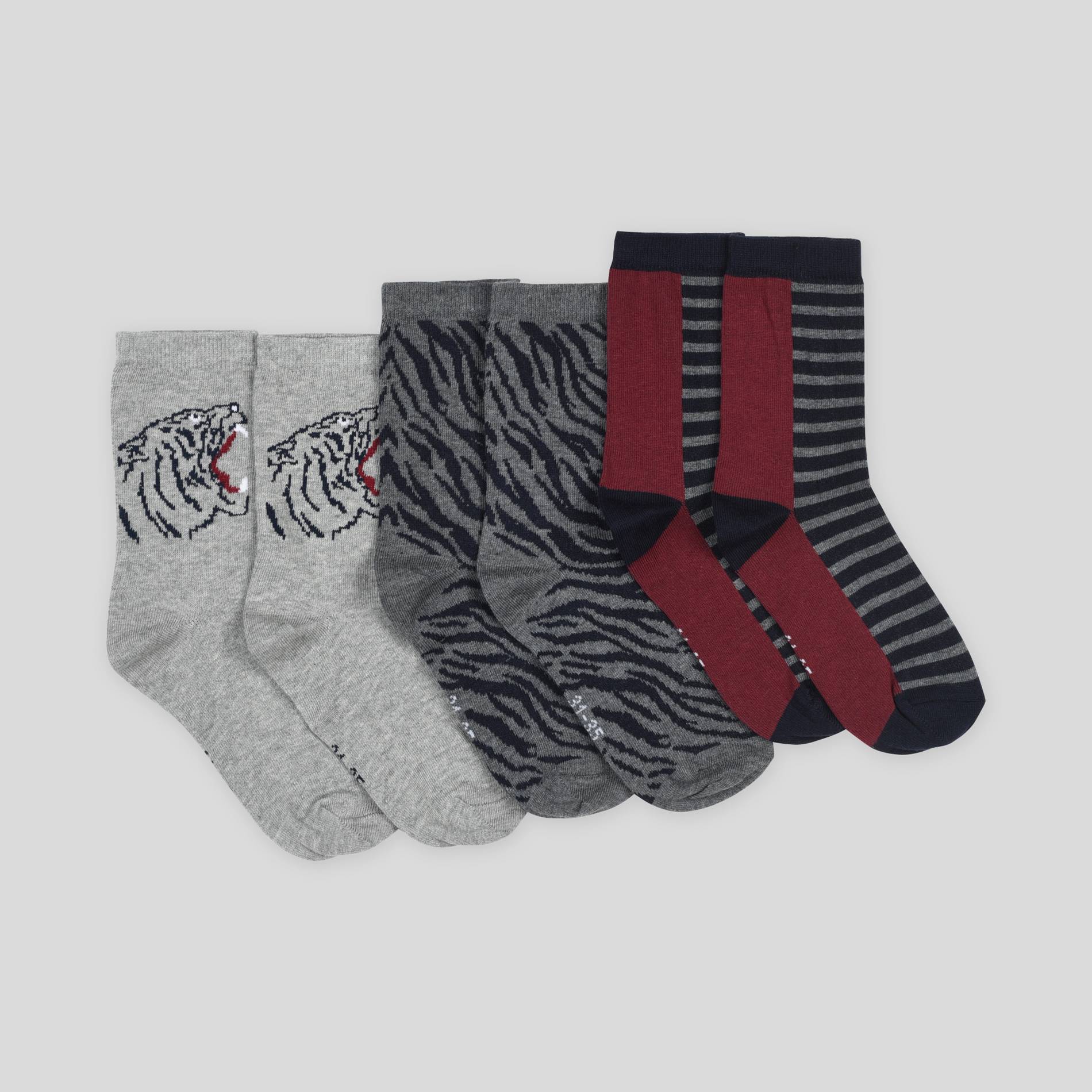 Lot de 3 chaussettes contenant du coton BIO, Gris moyen, large image number 1.0