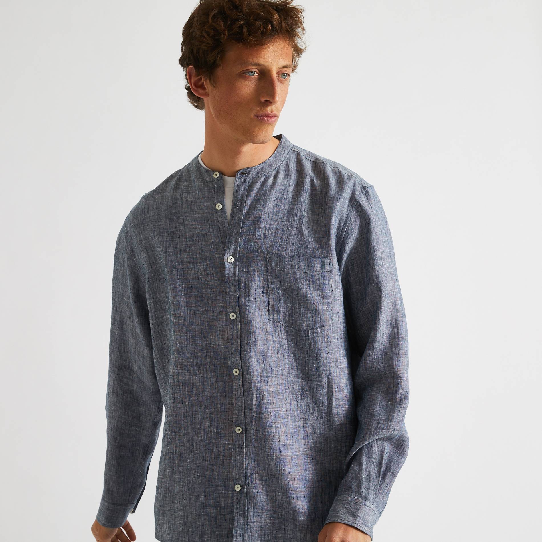 Chemise en lin, Bleu clair, large image number 0