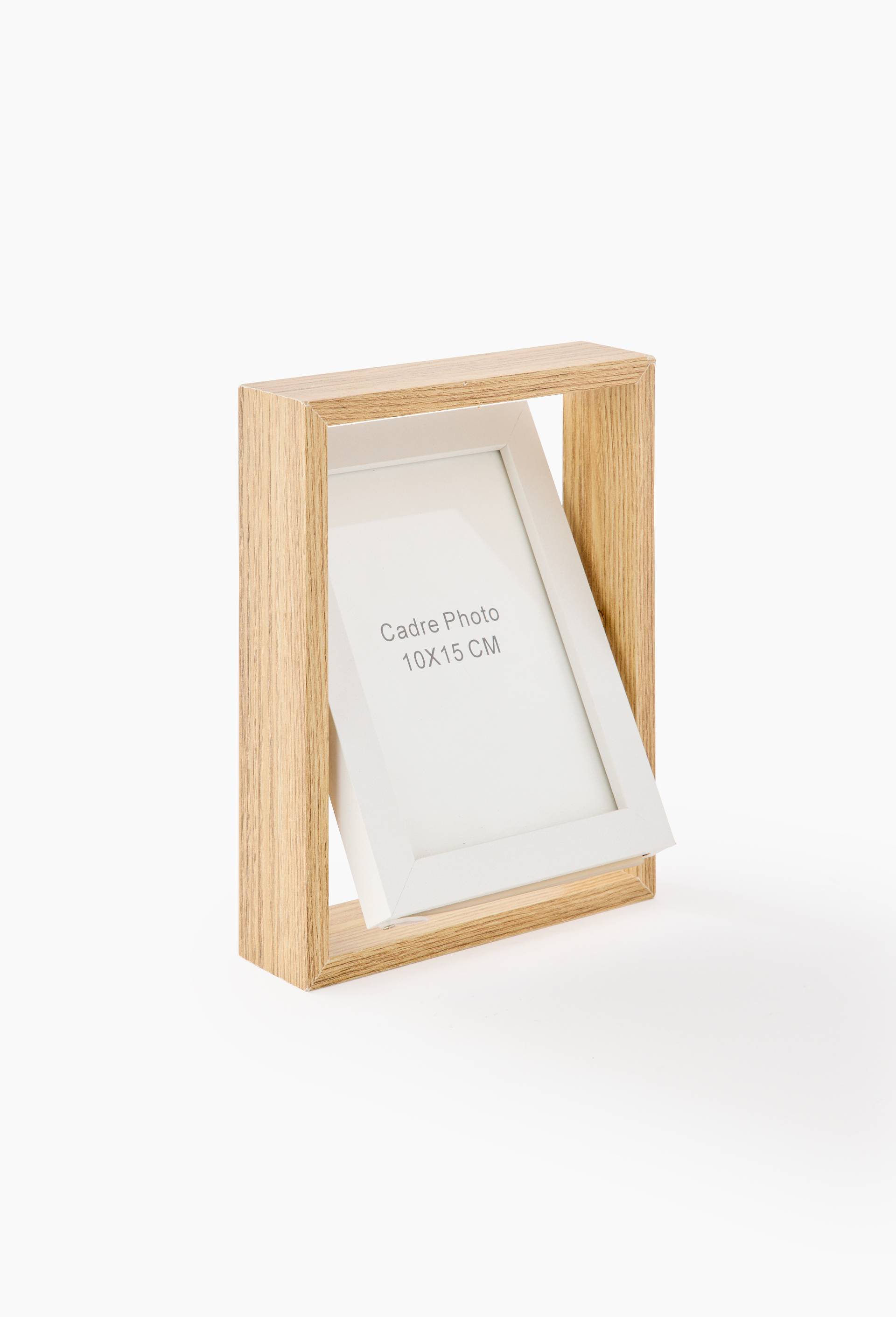 Cadre photo, 15x4x19cm, en MDF, Beige, large image number 0