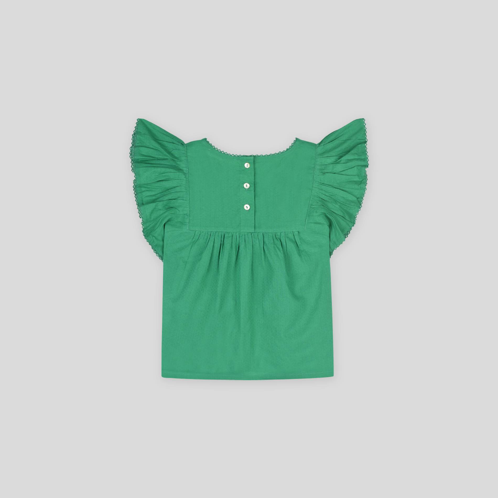 Blouse en coton, Vert, large image number 2.0