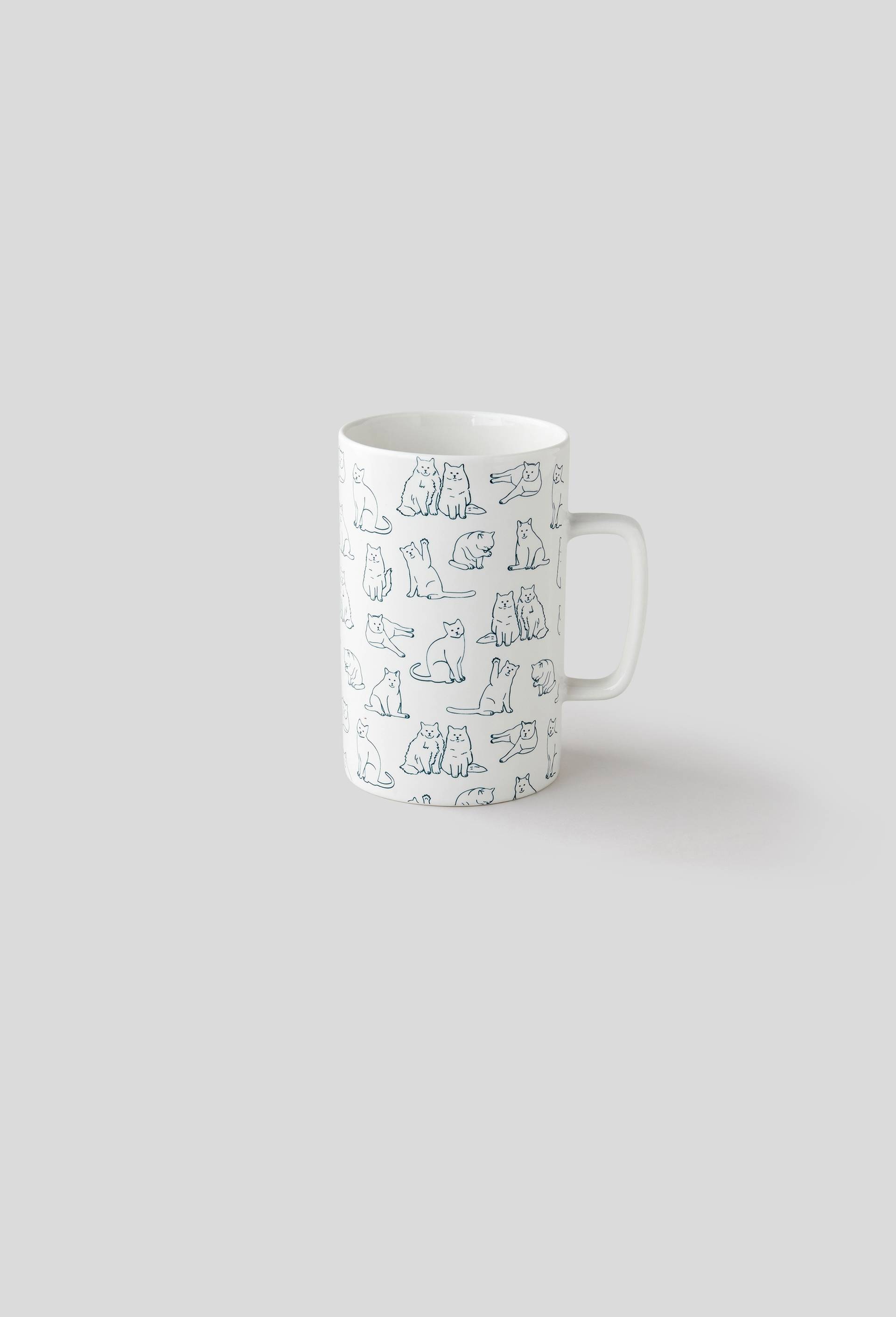 Mug long, imprim&eacute; chat, Blanc, large image number 0.0