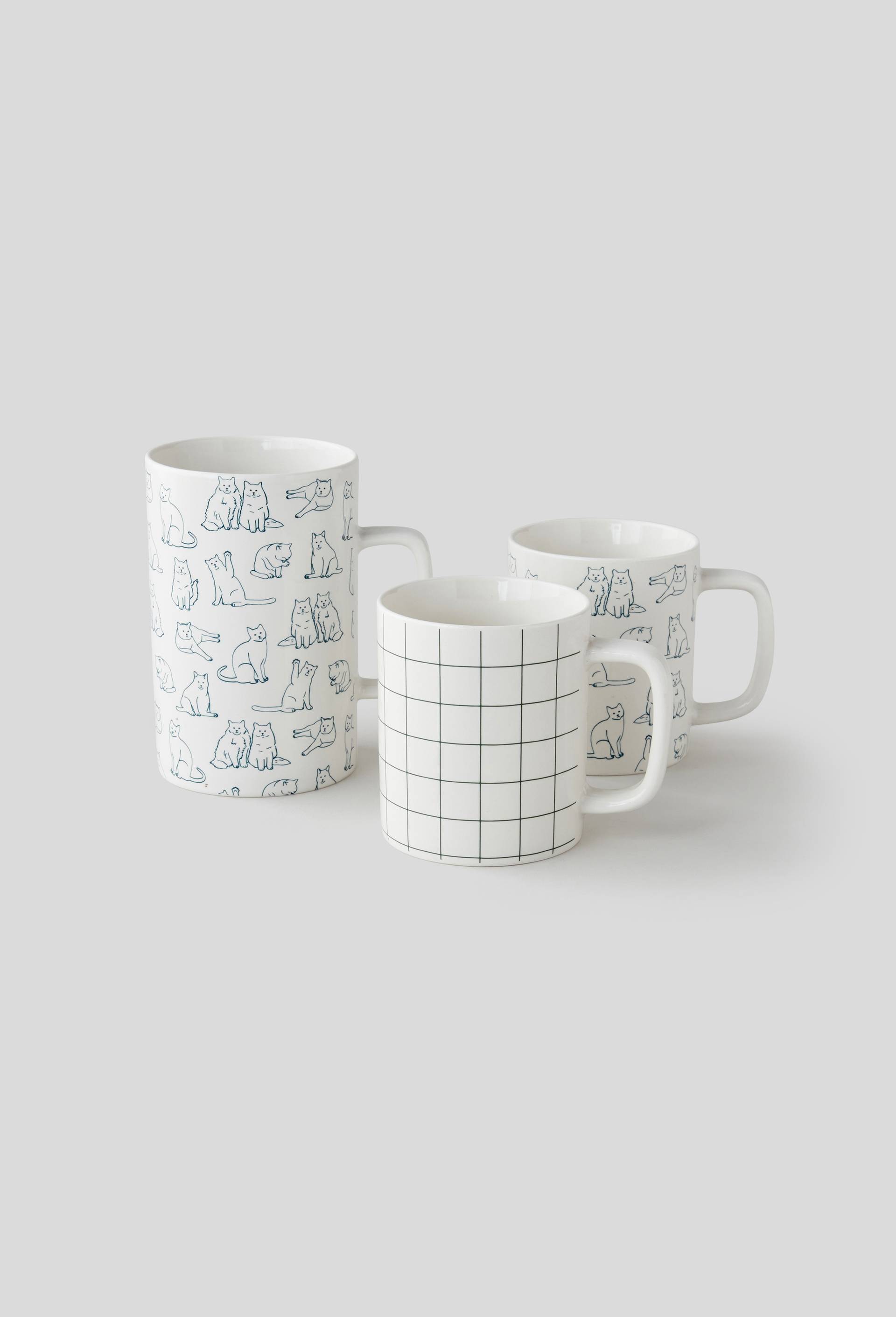 Mug long, imprim&eacute; chat, Blanc, large image number 1