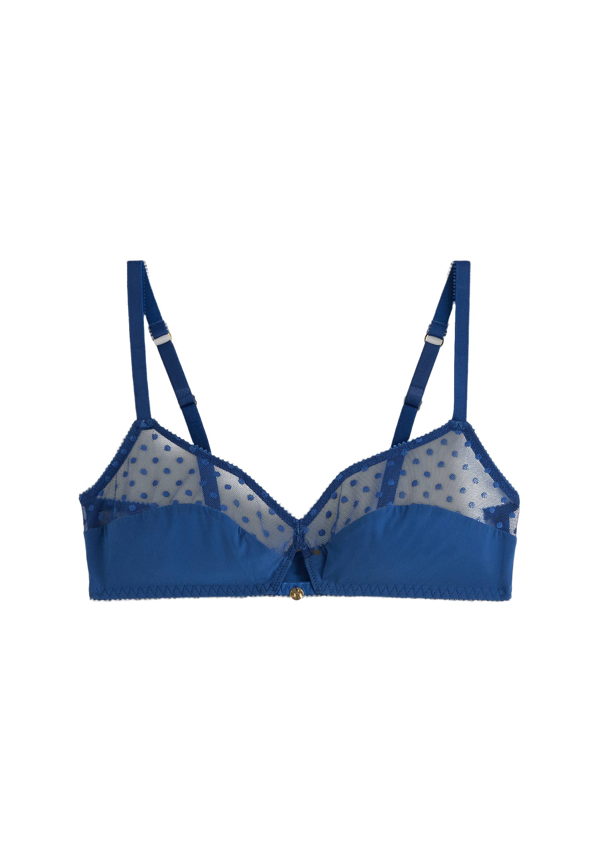 Soutien-gorge triangle chiffon, Indigo, large image number 5