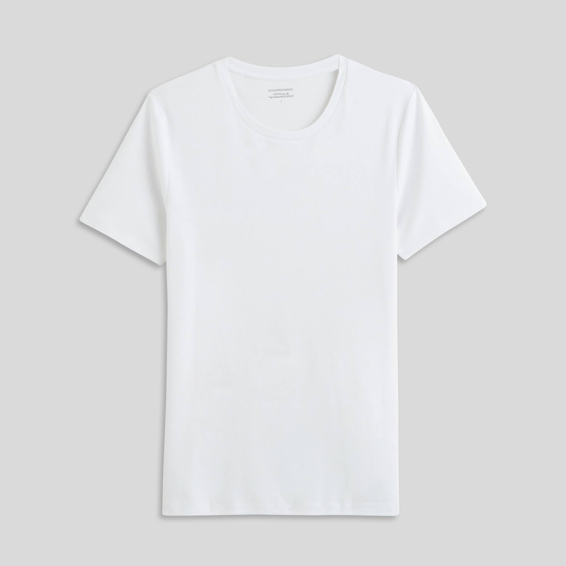T-shirt manches courtes col rond, Blanc, large image number 0.0
