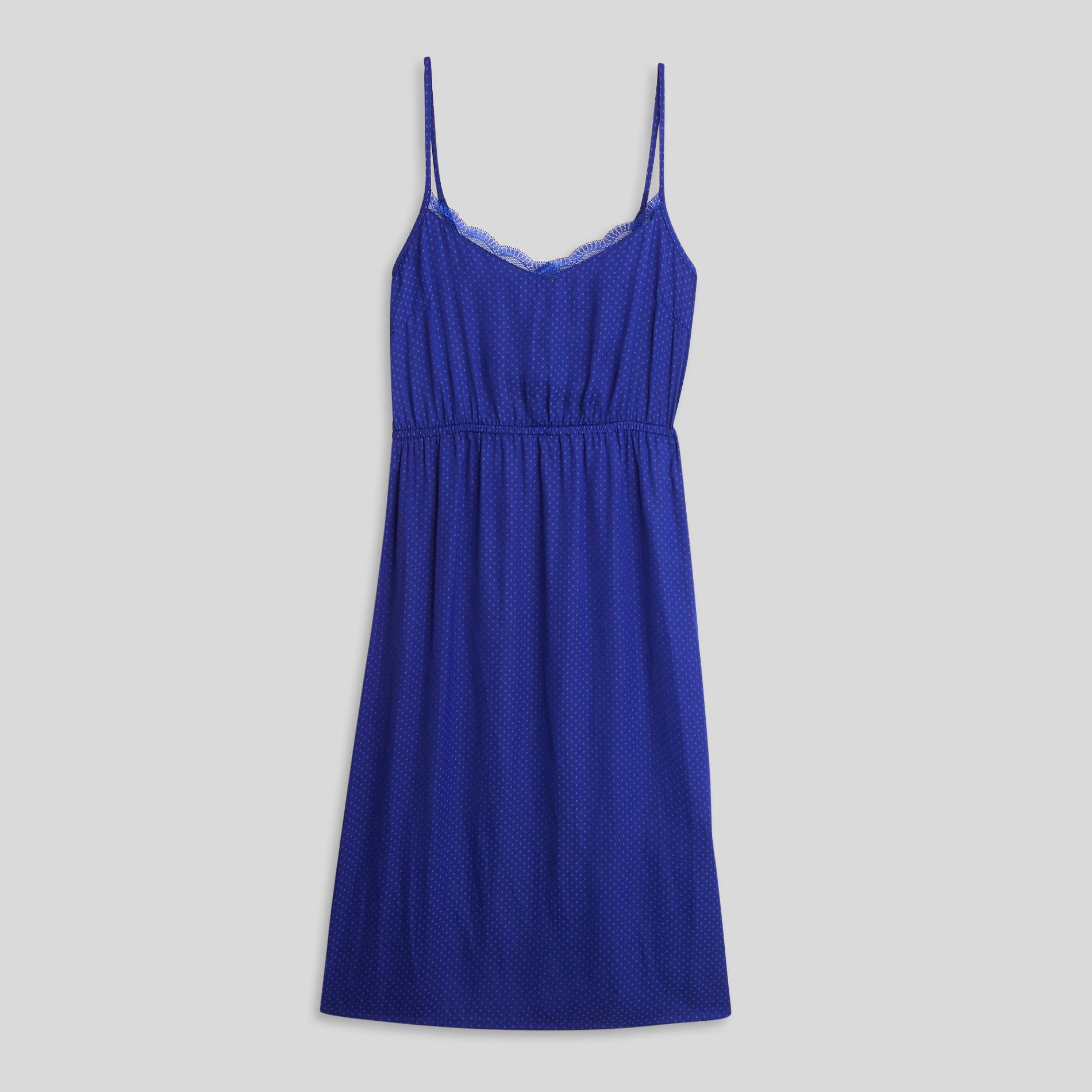 Nuisette en dentelle plumetis, Cobalt, large image number 2.0