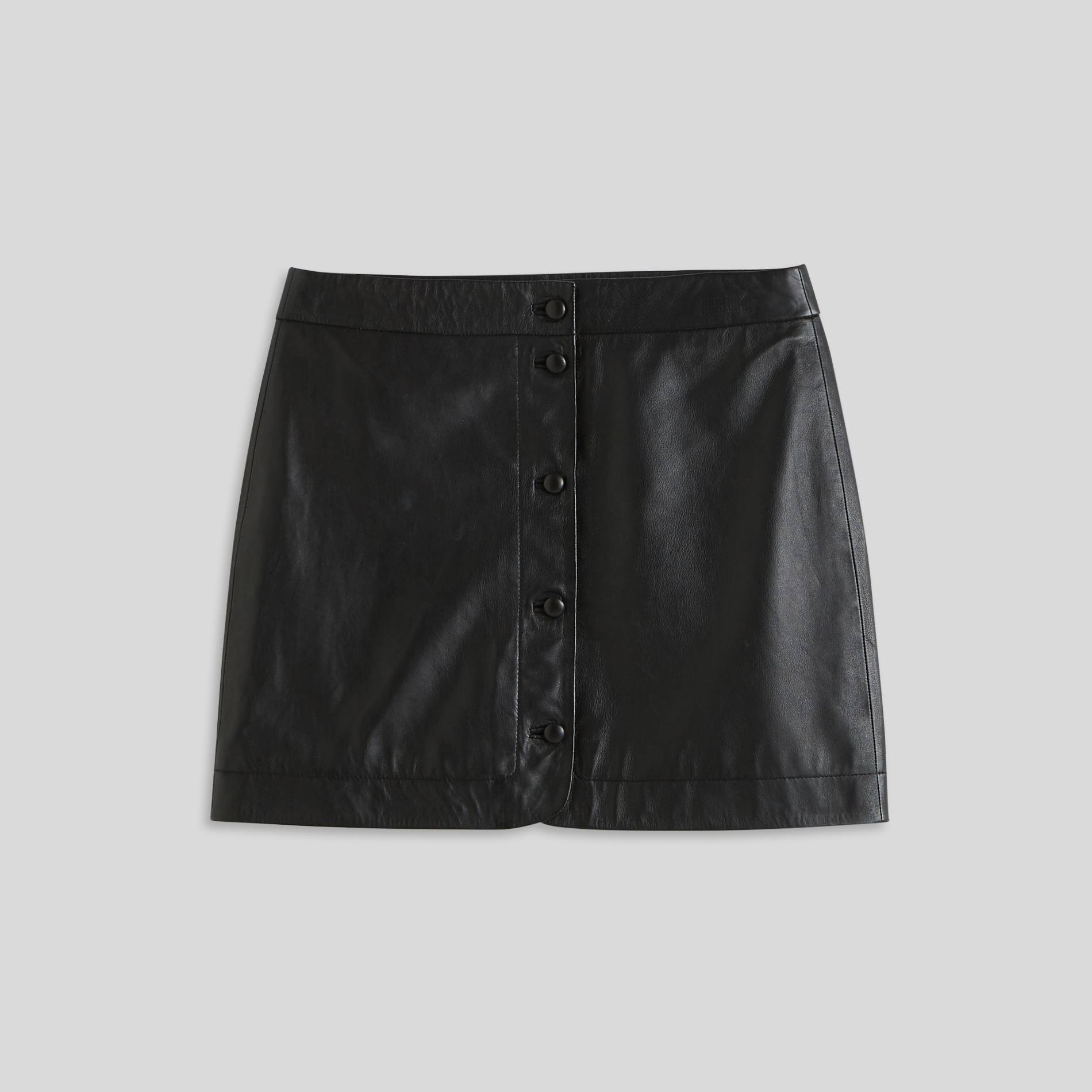 Jupe courte en cuir, Noir, large image number 2
