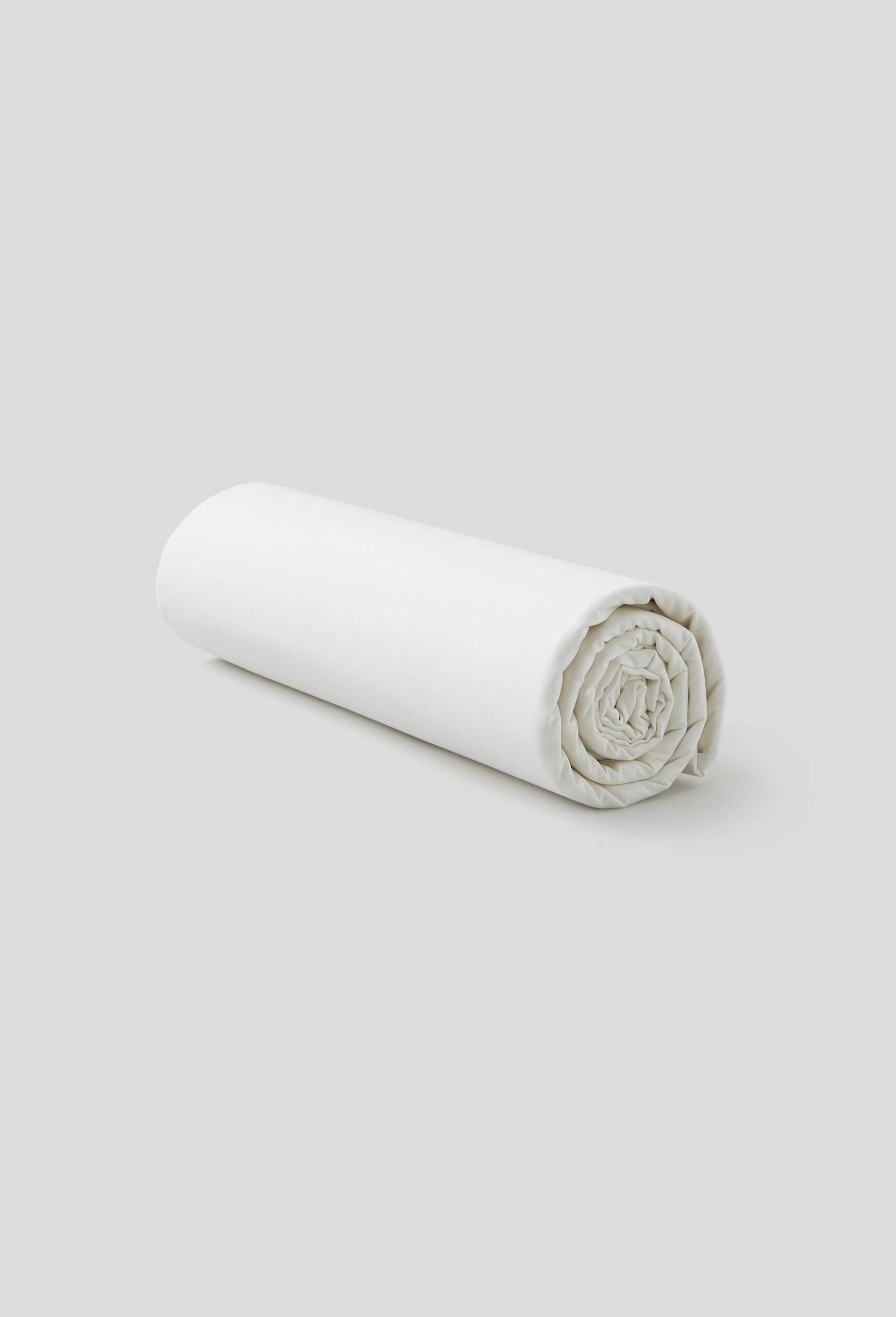 Drap housse 90x140cm, coton bio, Blanc, large image number 0.0
