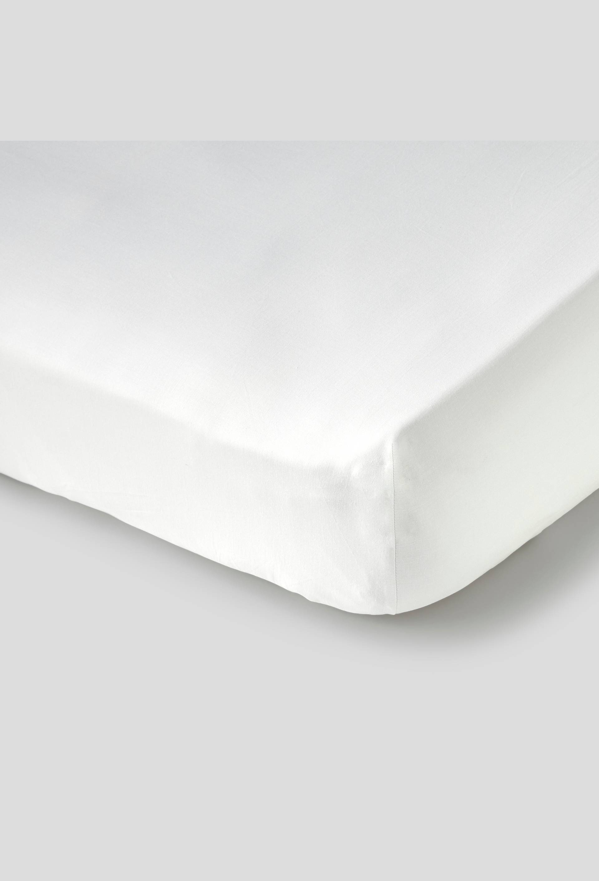 Drap housse 90x140cm, coton bio, Blanc, large image number 1.0