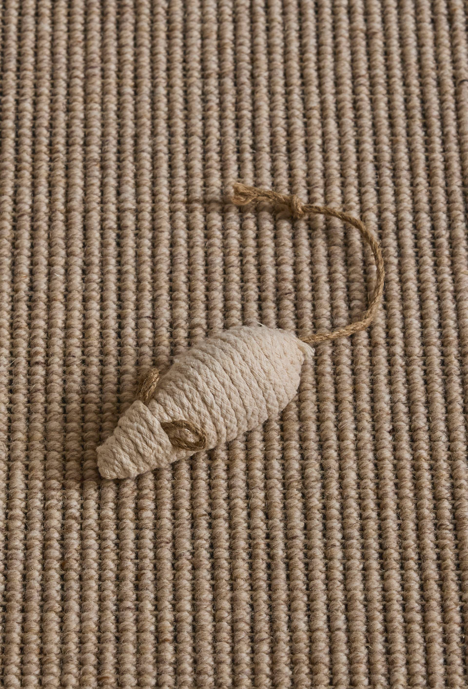 Jouet pour chat souris, en jute, 7,5cm, Beige clair, large image number 0.0