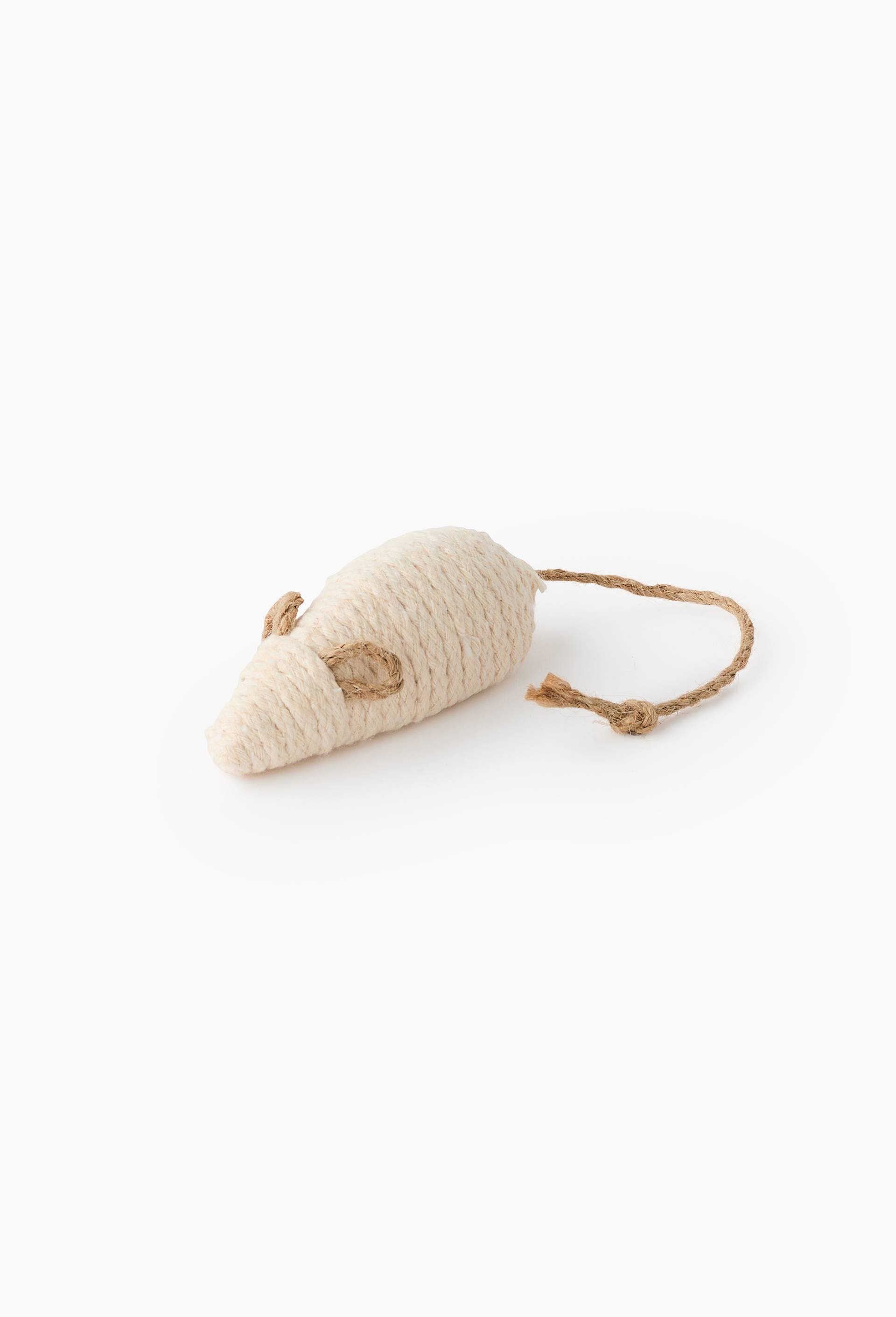 Jouet pour chat souris, en jute, 7,5cm, Beige clair, large image number 1.0