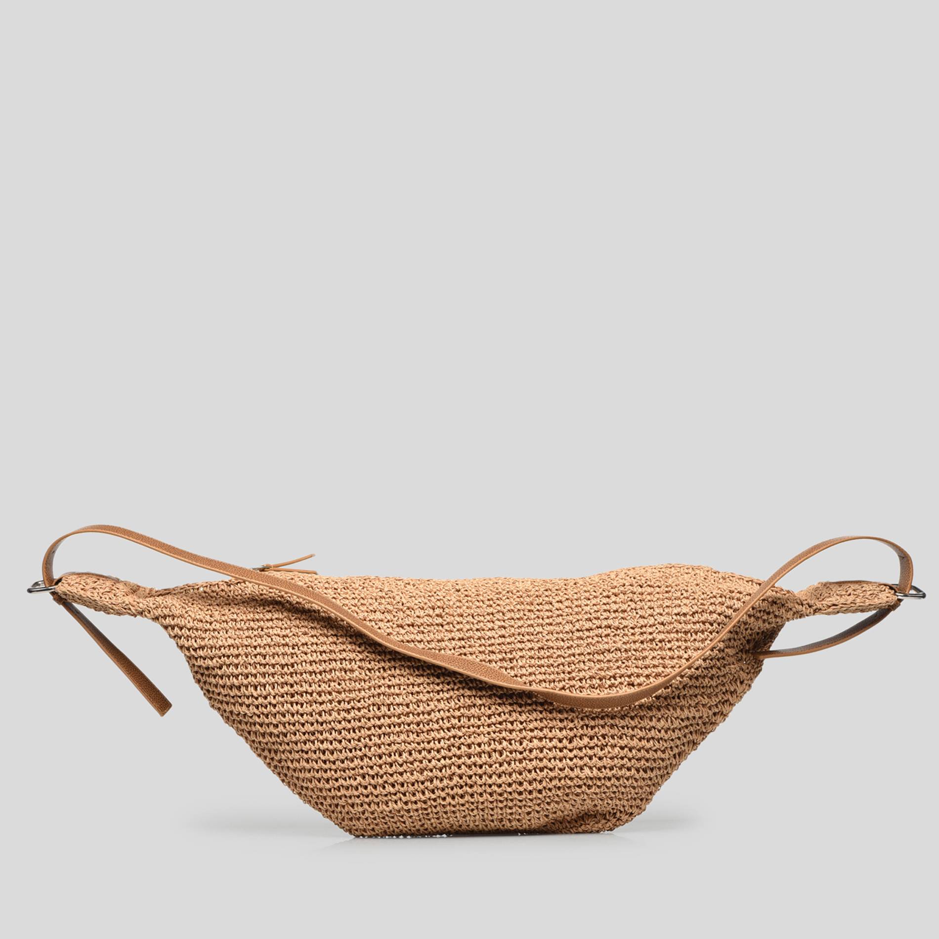 Sac banane en raphia, Coquille, large image number 1