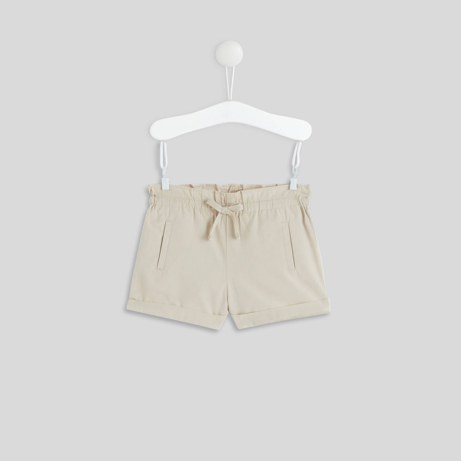Short en popeline, Mastic, large image number 0.0