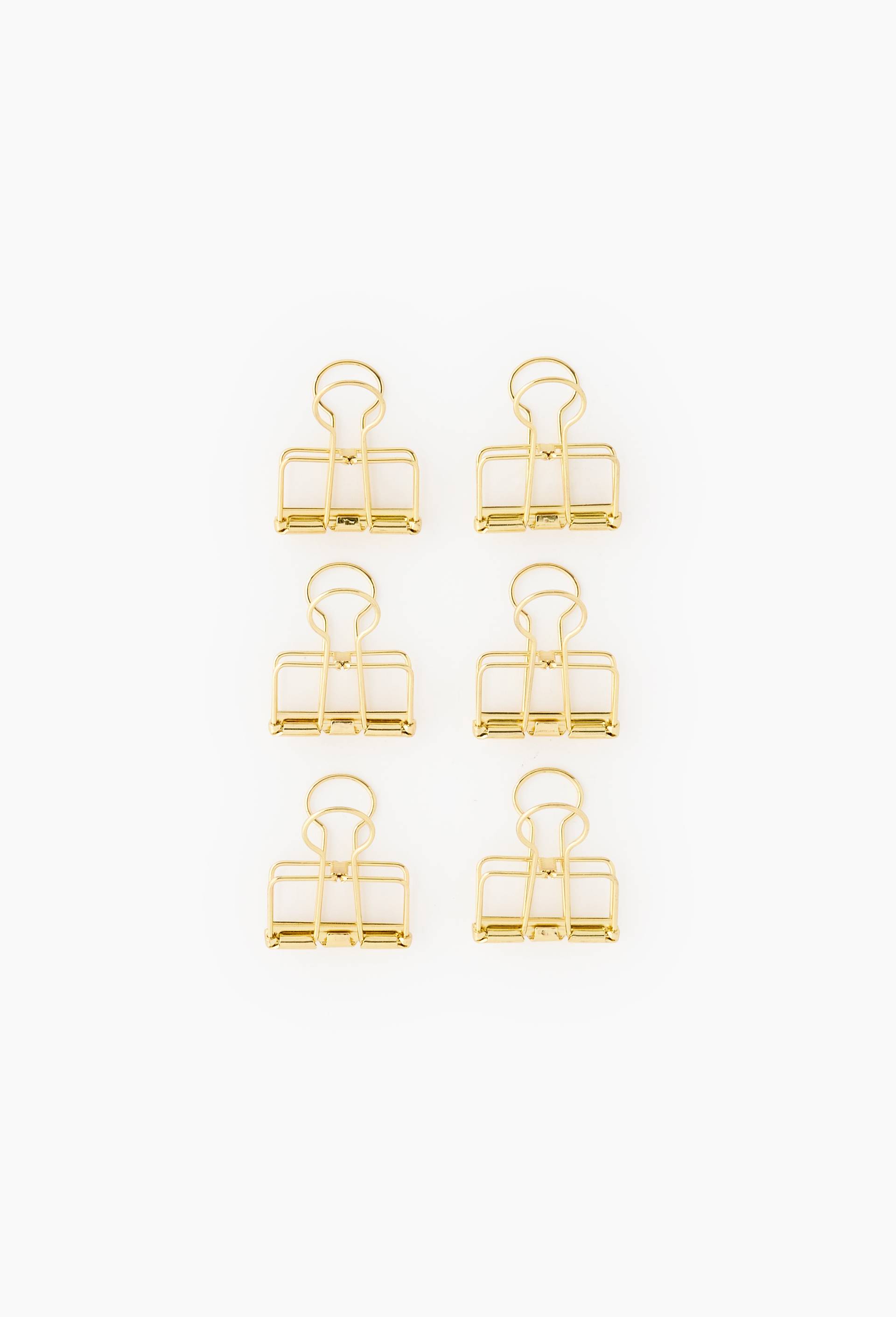 6 Mini clips, Brun clair, large image number 0.0