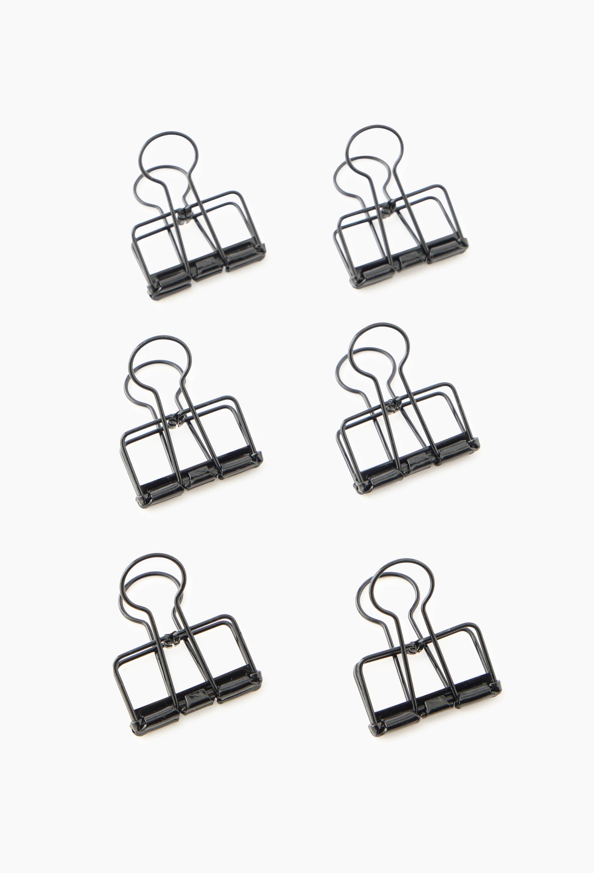 6 Mini clips, Noir, large image number 0