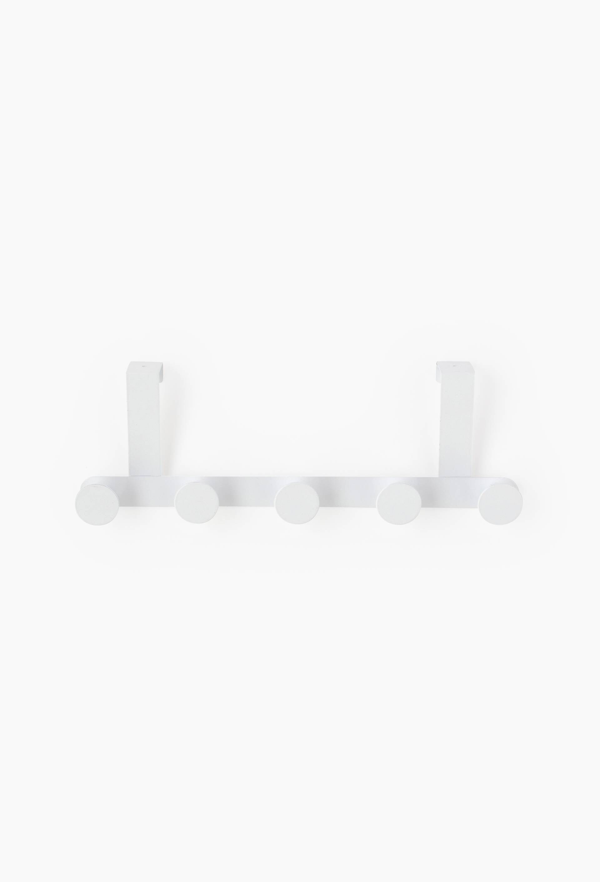 Porte-manteau &agrave; suspendre, 40x13x7cm, en m&eacute;tal, Blanc, large image number 0.0