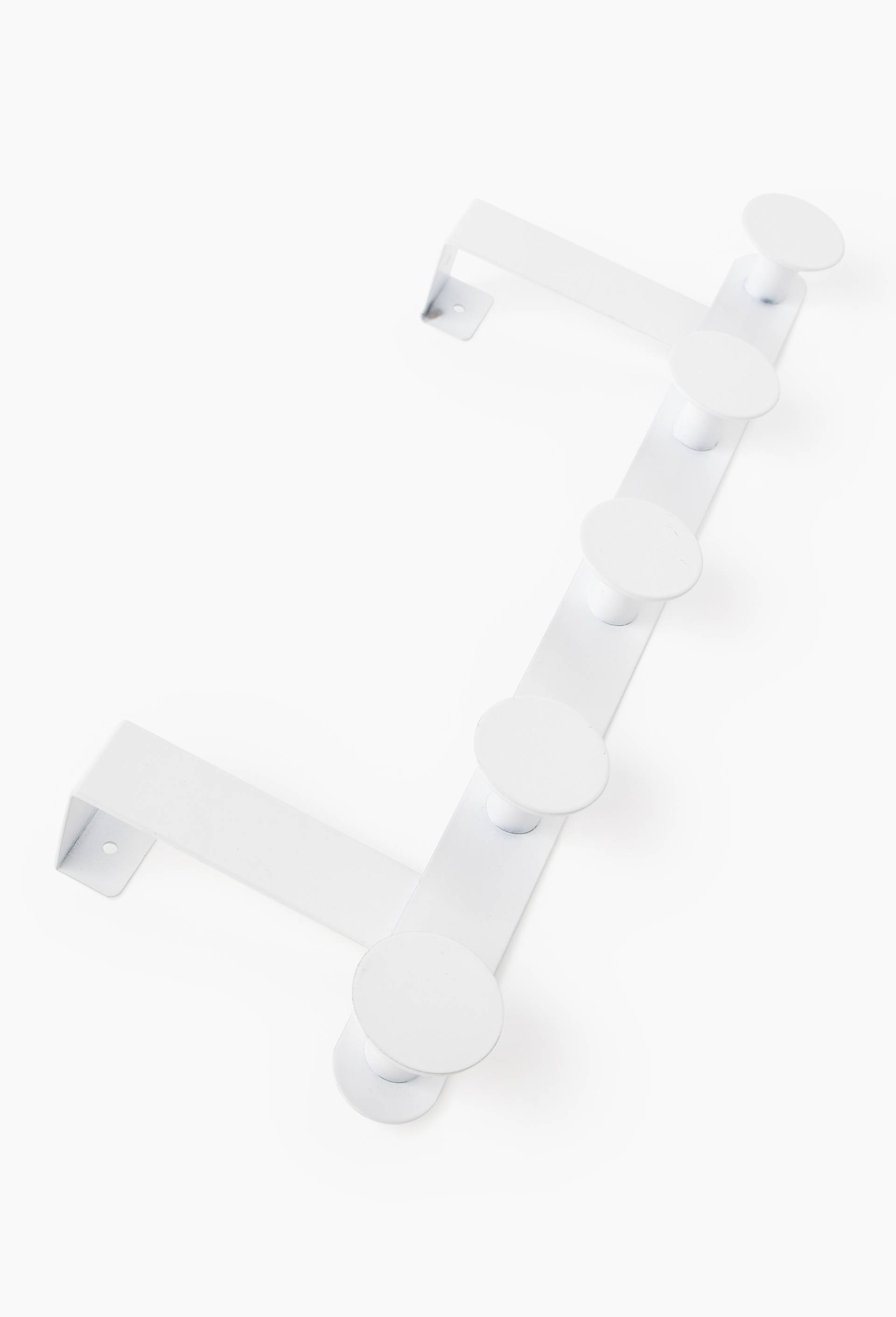 Porte-manteau &agrave; suspendre, 40x13x7cm, en m&eacute;tal, Blanc, large image number 1