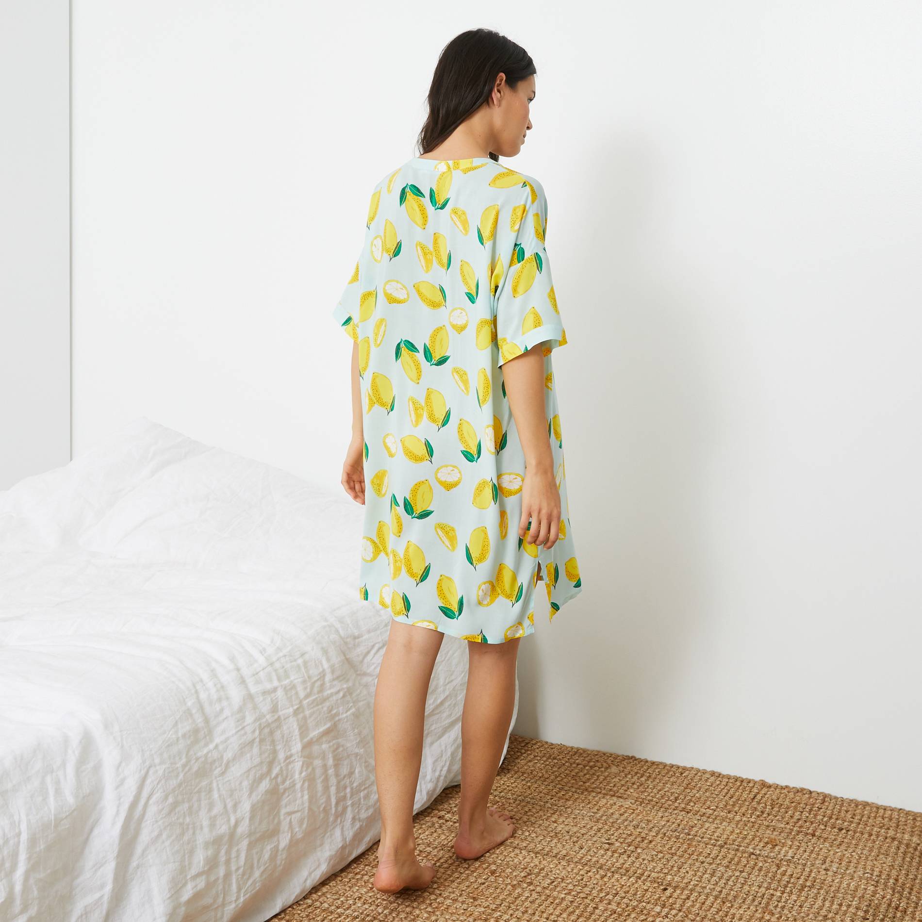 Chemise de nuit citron, Bleu pâle, large image number 1.0