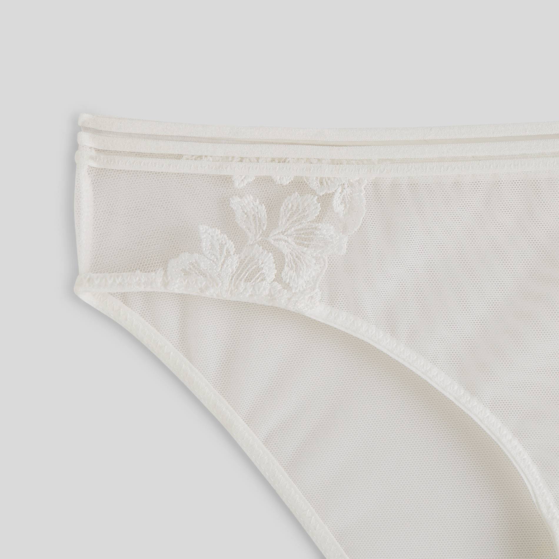 Culotte en tulle brodé, Blanc, large image number 2