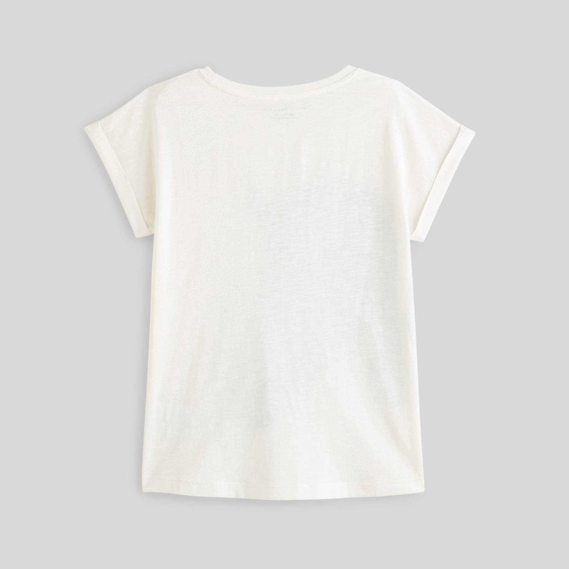 T-shirt imprimé en coton BIO, Ecru, large image number 2.0
