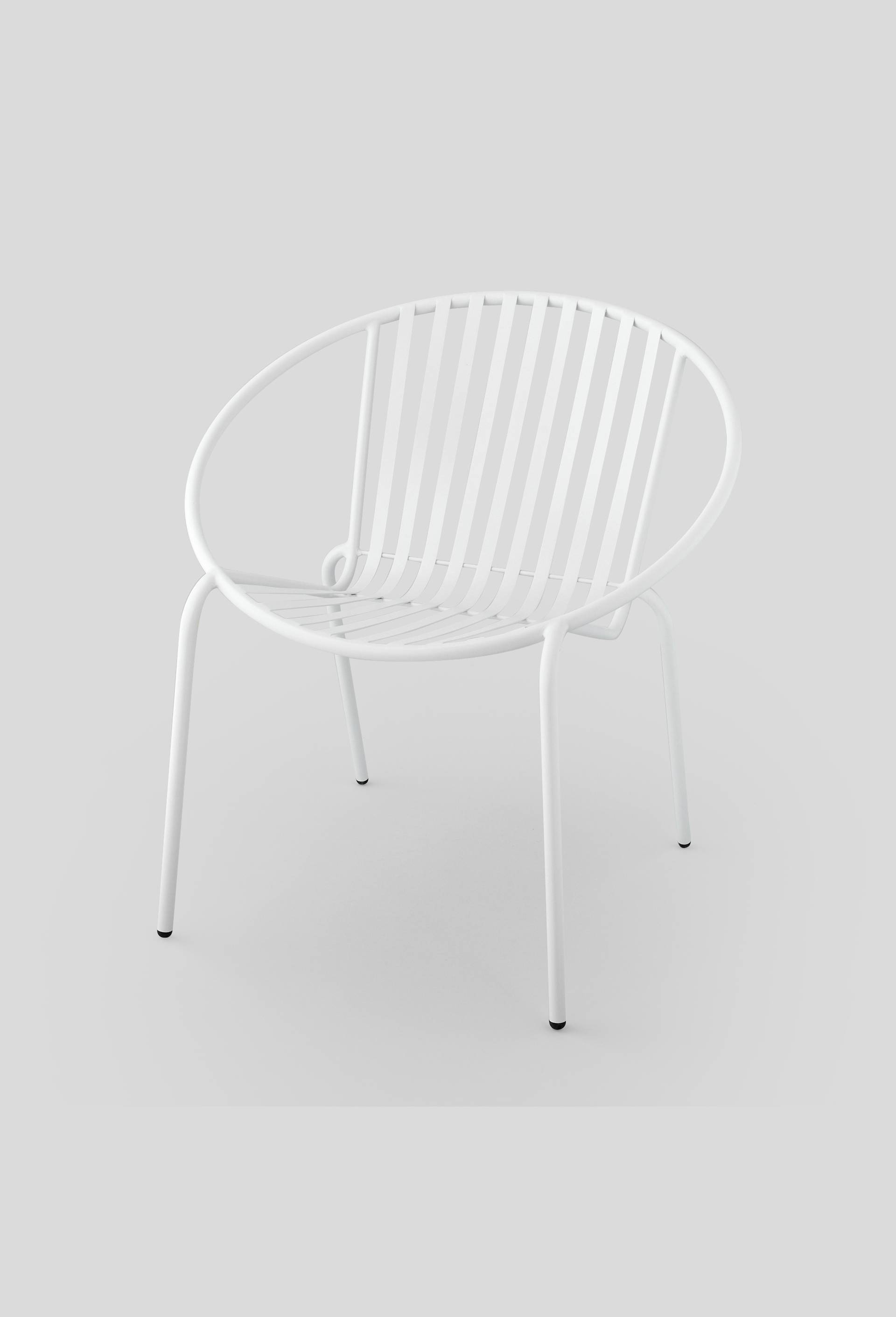 Fauteuil en m&eacute;tal, 72 x 64 x H76 cm, Blanc, large image number 0