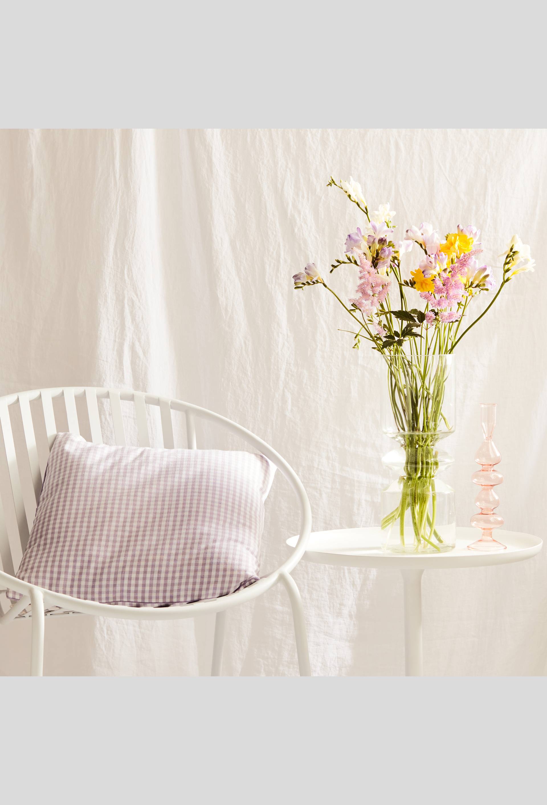 Fauteuil en m&eacute;tal, 72 x 64 x H76 cm, Blanc, large image number 2