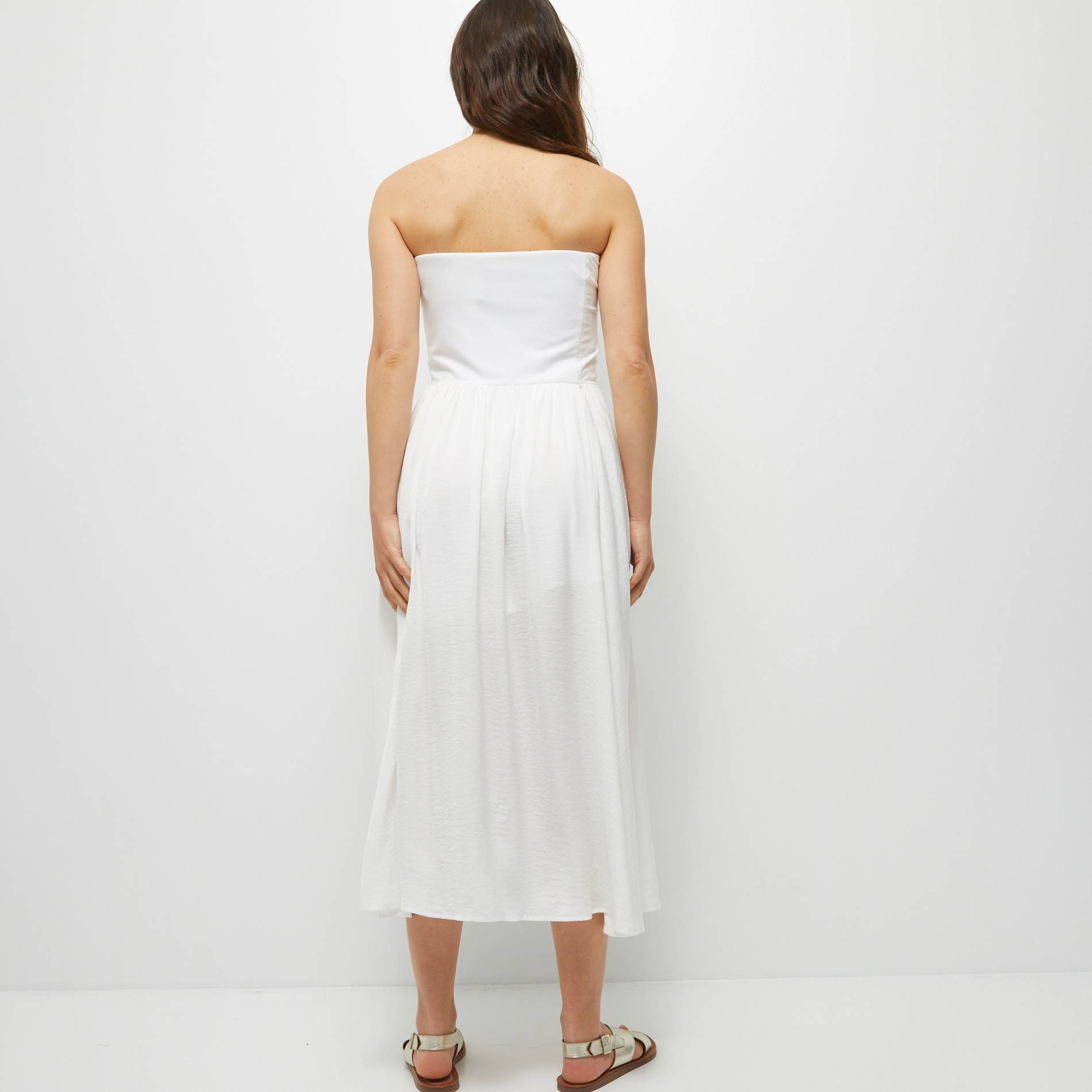 Robe de plage bustier, Blanc, large image number 1.0