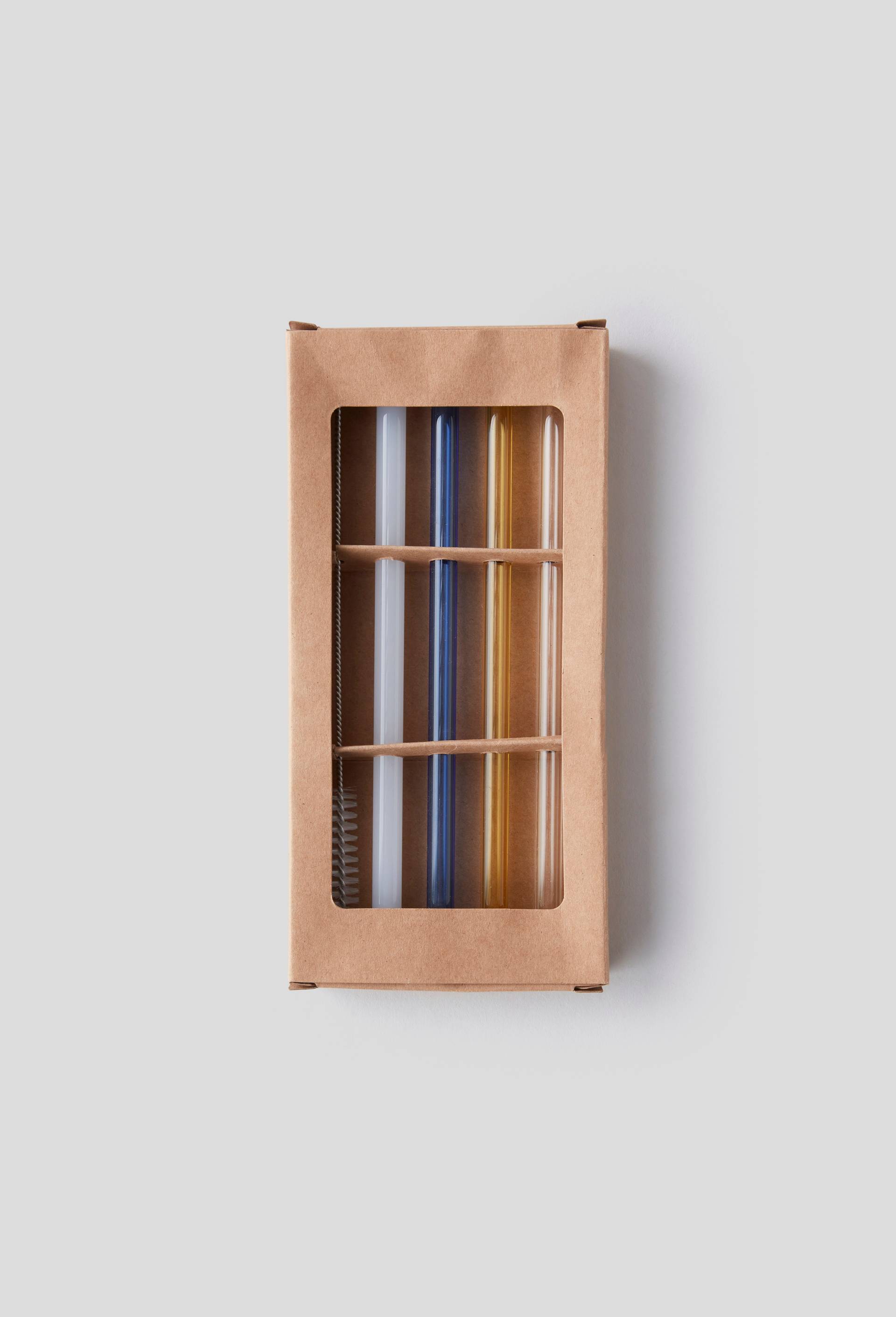 4 pailles en verre, Blanc, large image number 0.0