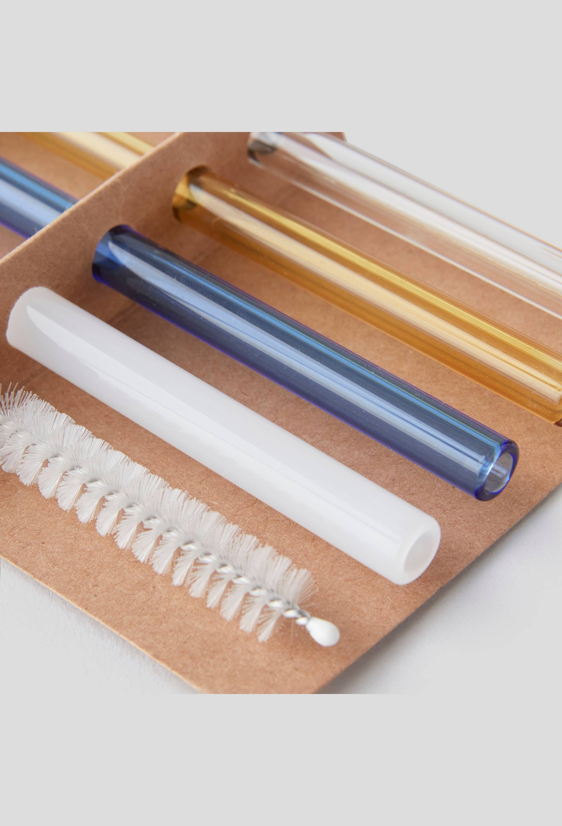 4 pailles en verre, Blanc, large image number 1