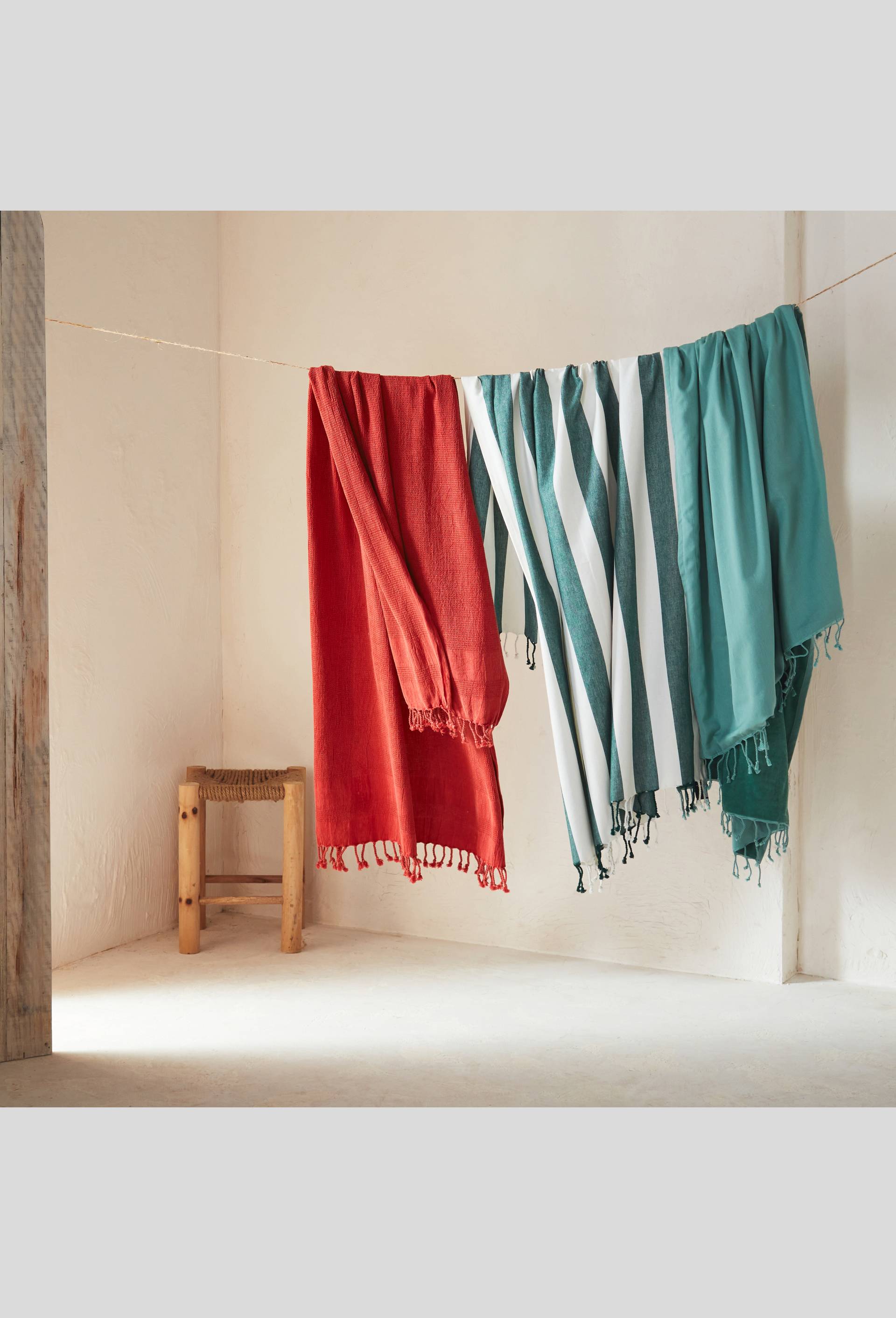 Fouta rayé, 1er prix, Vert clair, large image number 2