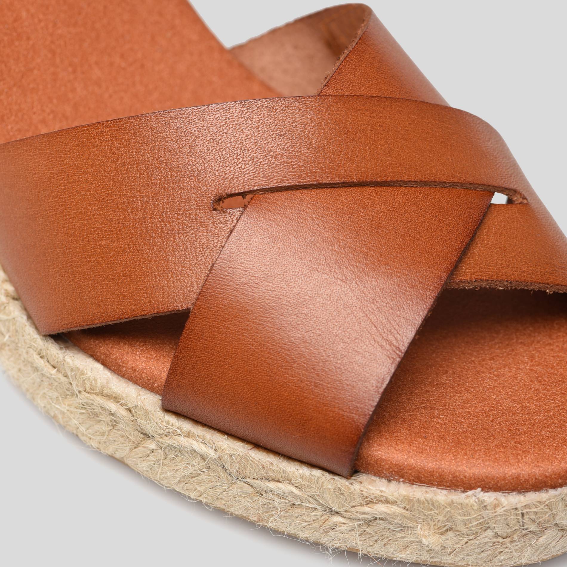 Sandales compens{es en cuir, Beige clair, large image number 2.0