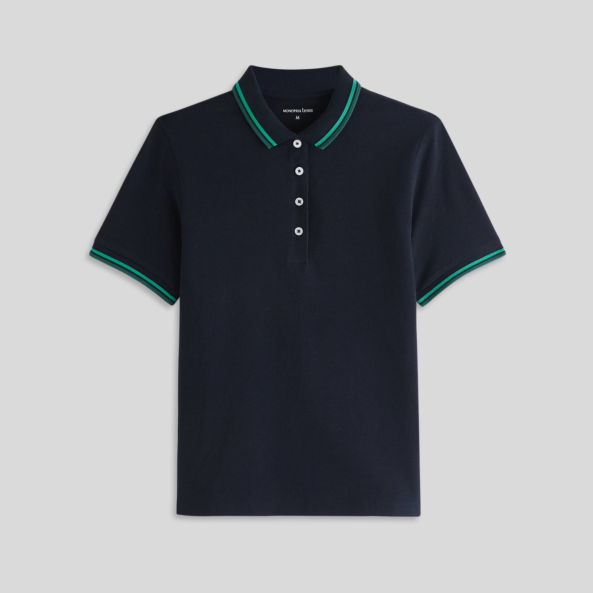 Polo de tennis en coton BIO, Bleu clair, large image number 2.0