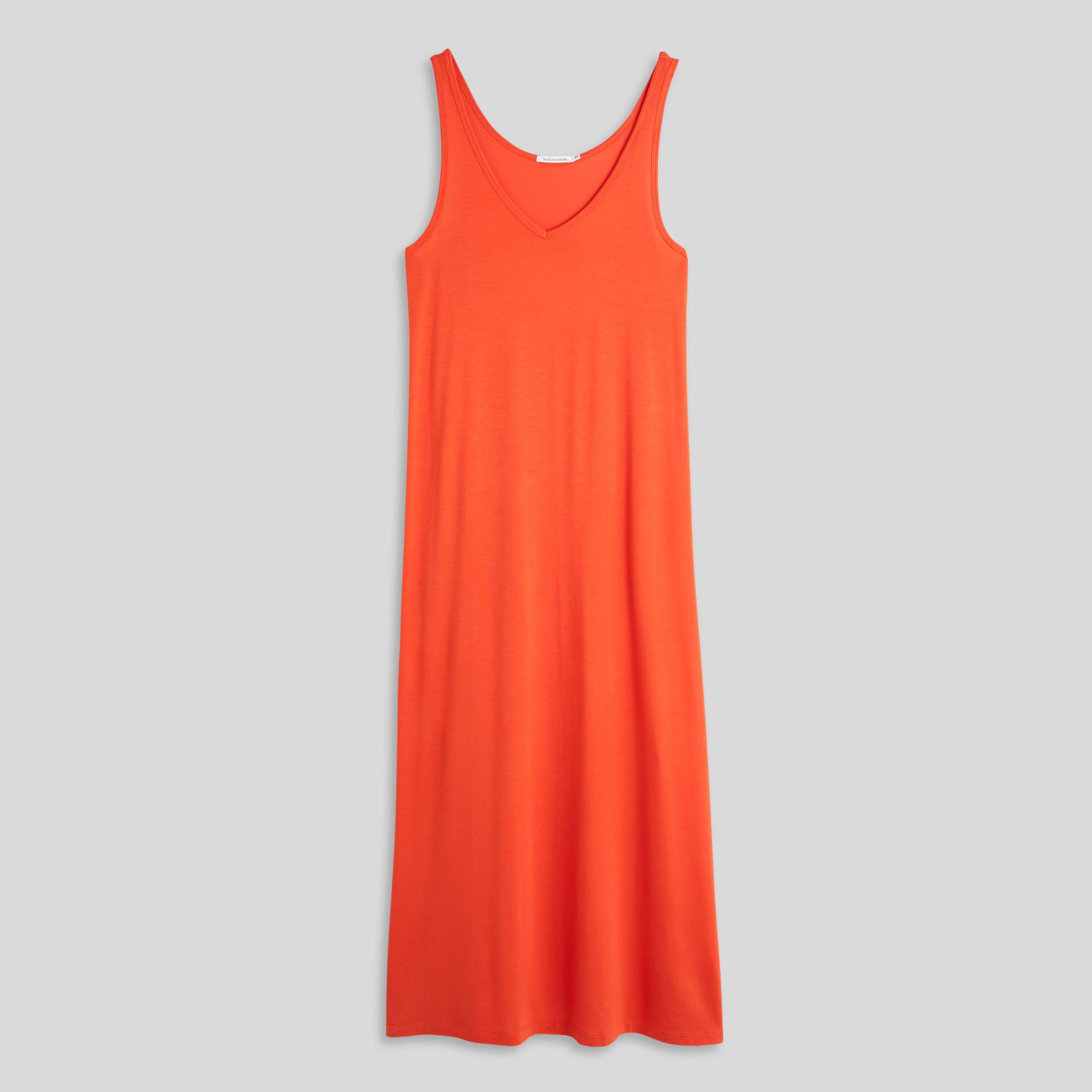 Chemise de nuit col V unie, Orange, large image number 2.0