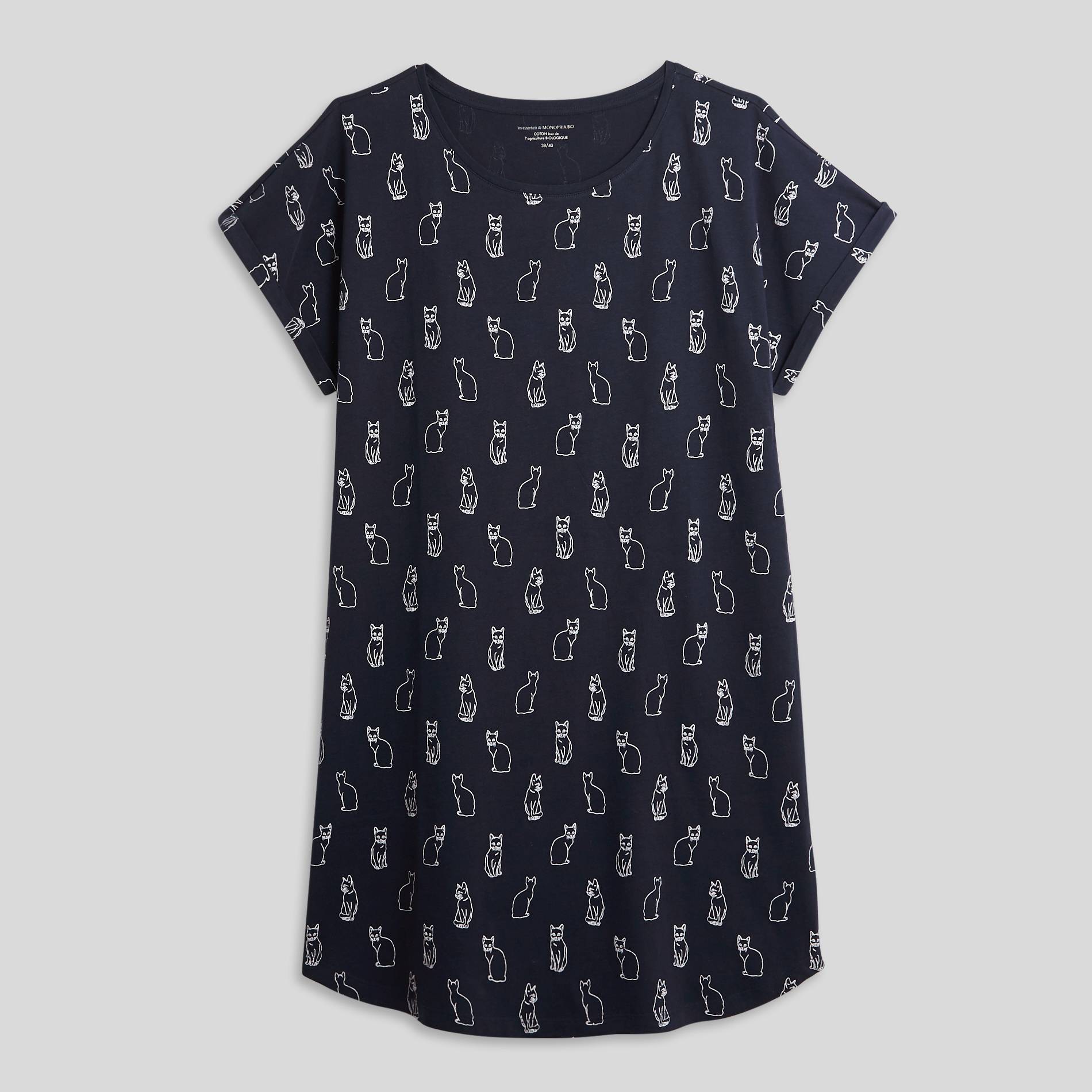 Grand t-shirt en coton BIO, Bleu fonc&eacute;, large image number 2